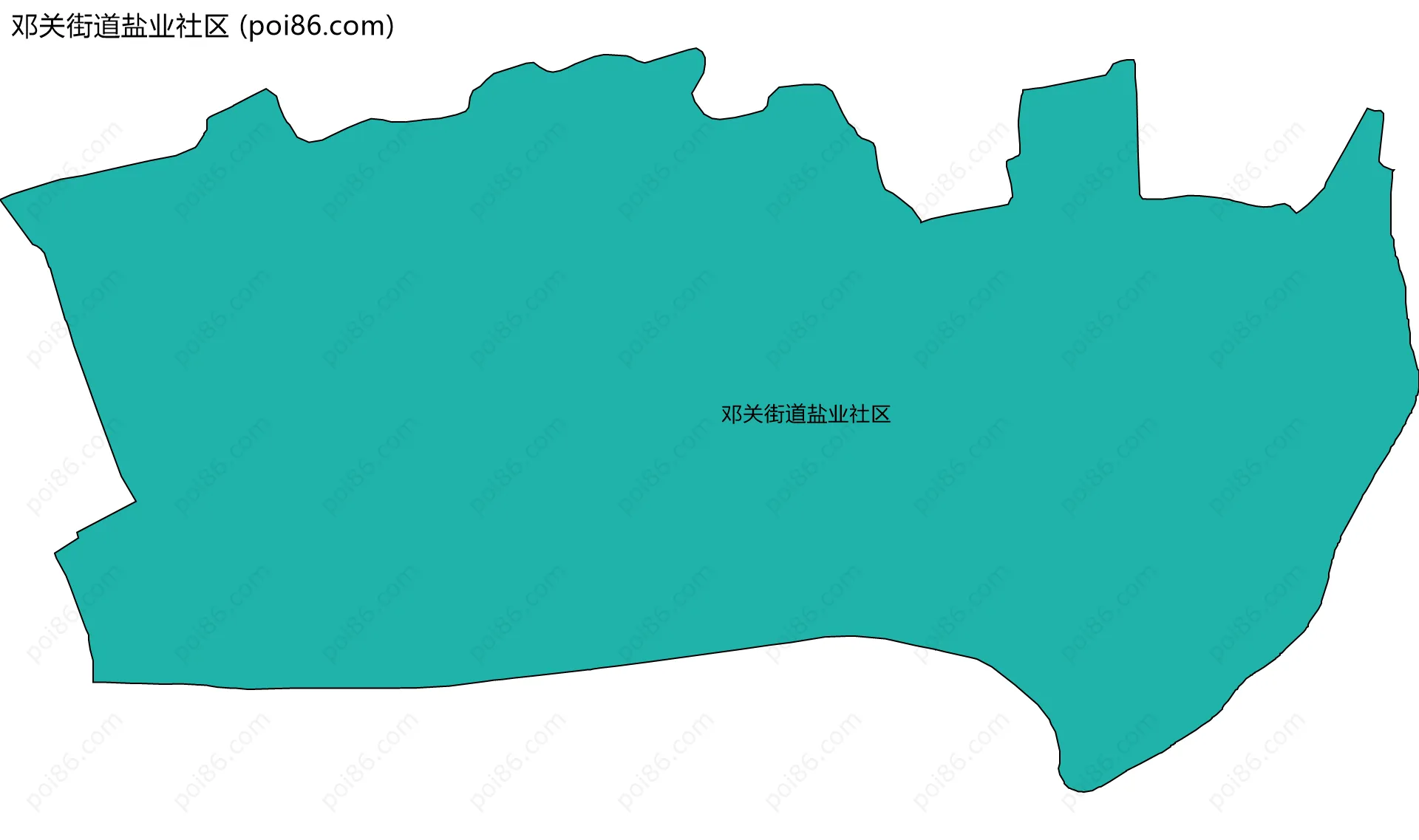 邓关街道盐业社区边界地图