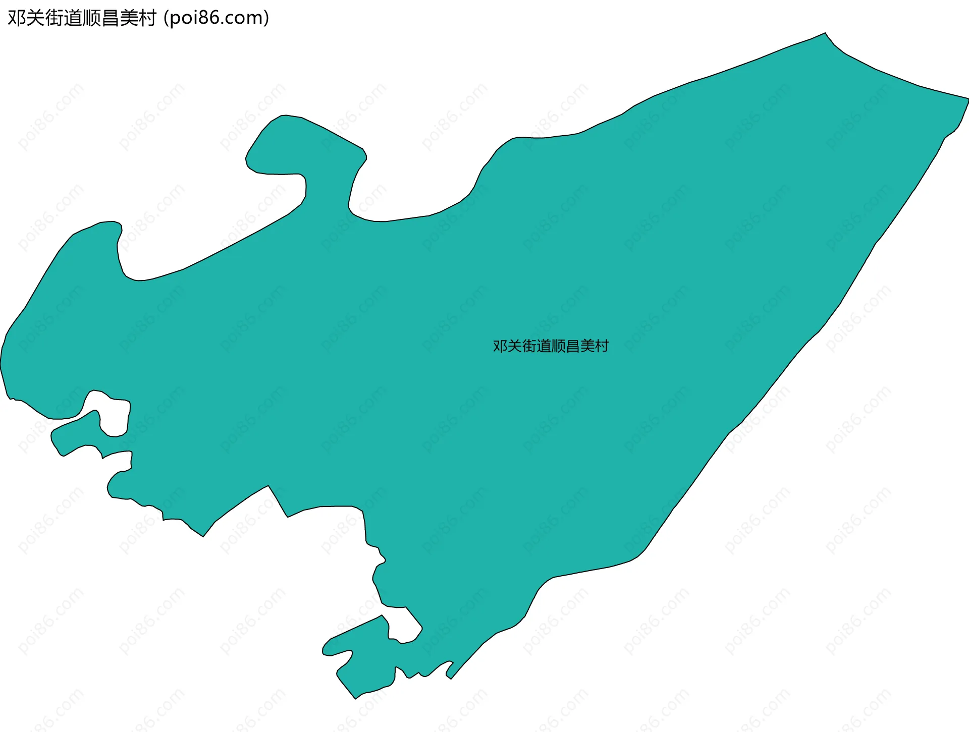 邓关街道顺昌美村边界地图