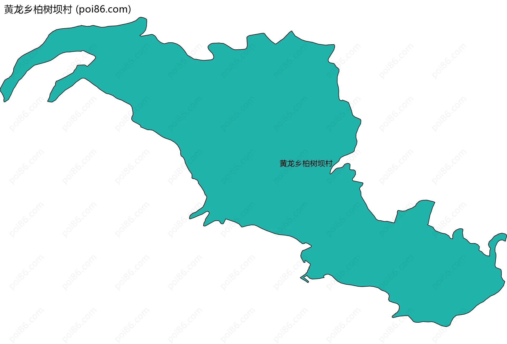 黄龙乡柏树坝村边界地图