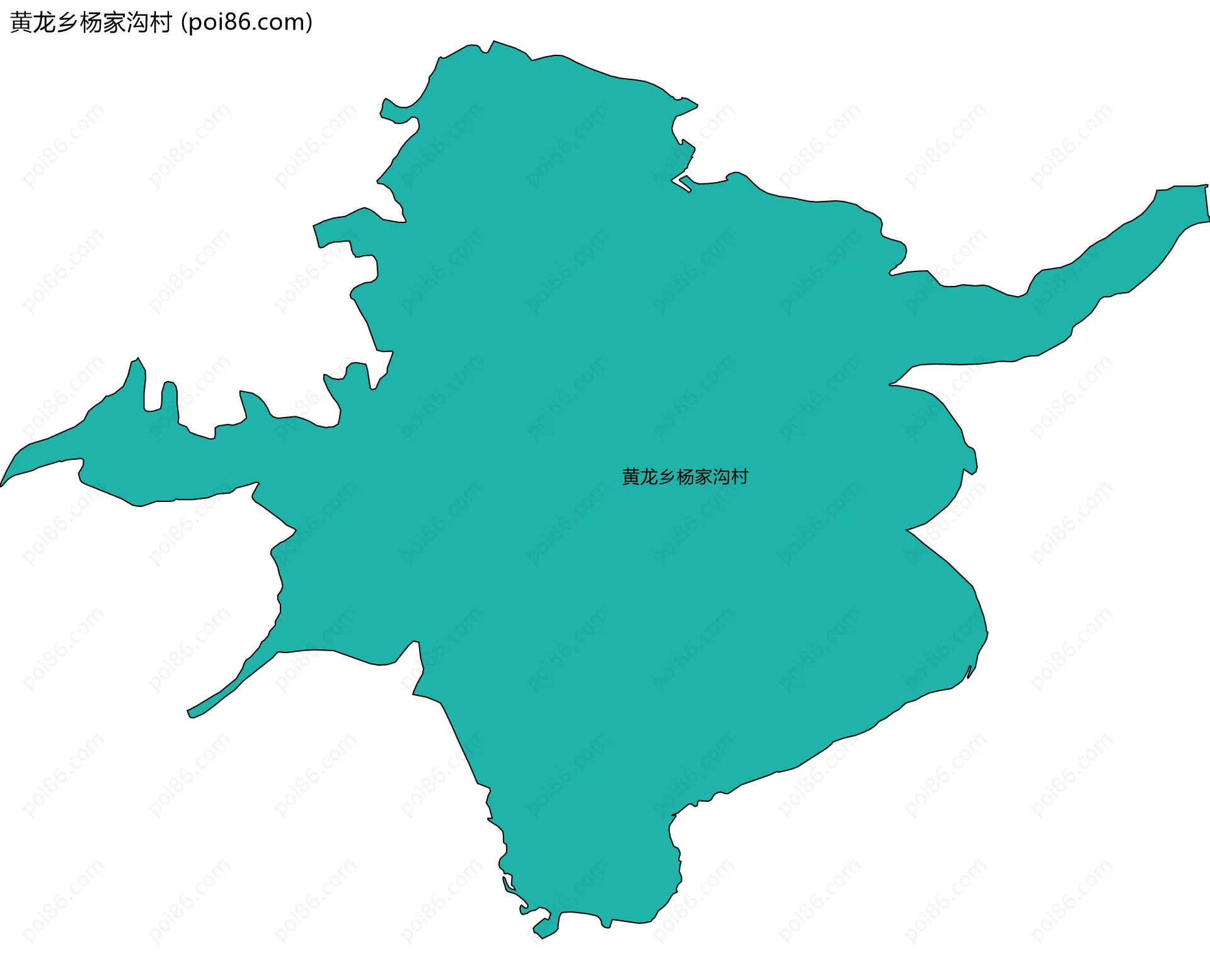 黄龙乡杨家沟村边界地图