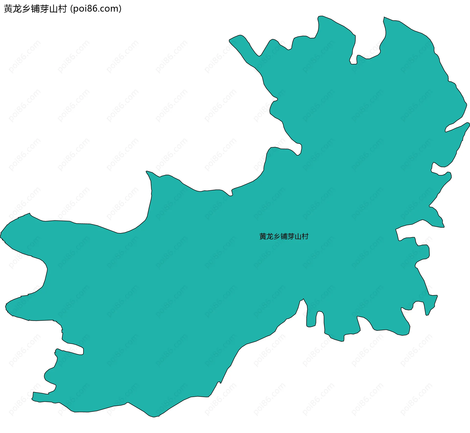 黄龙乡铺芽山村边界地图