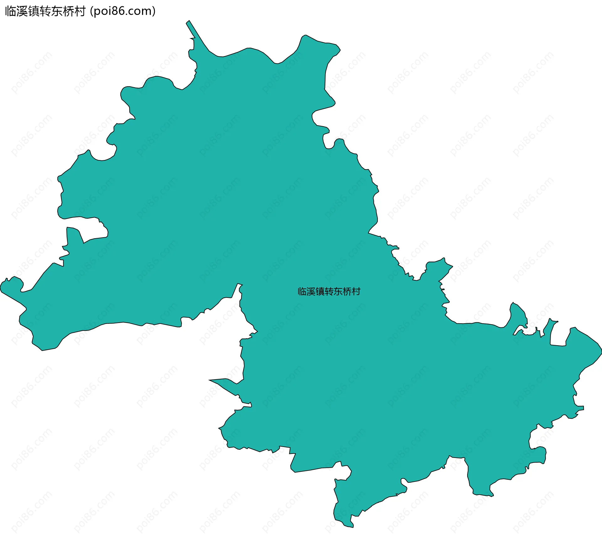临溪镇转东桥村边界地图