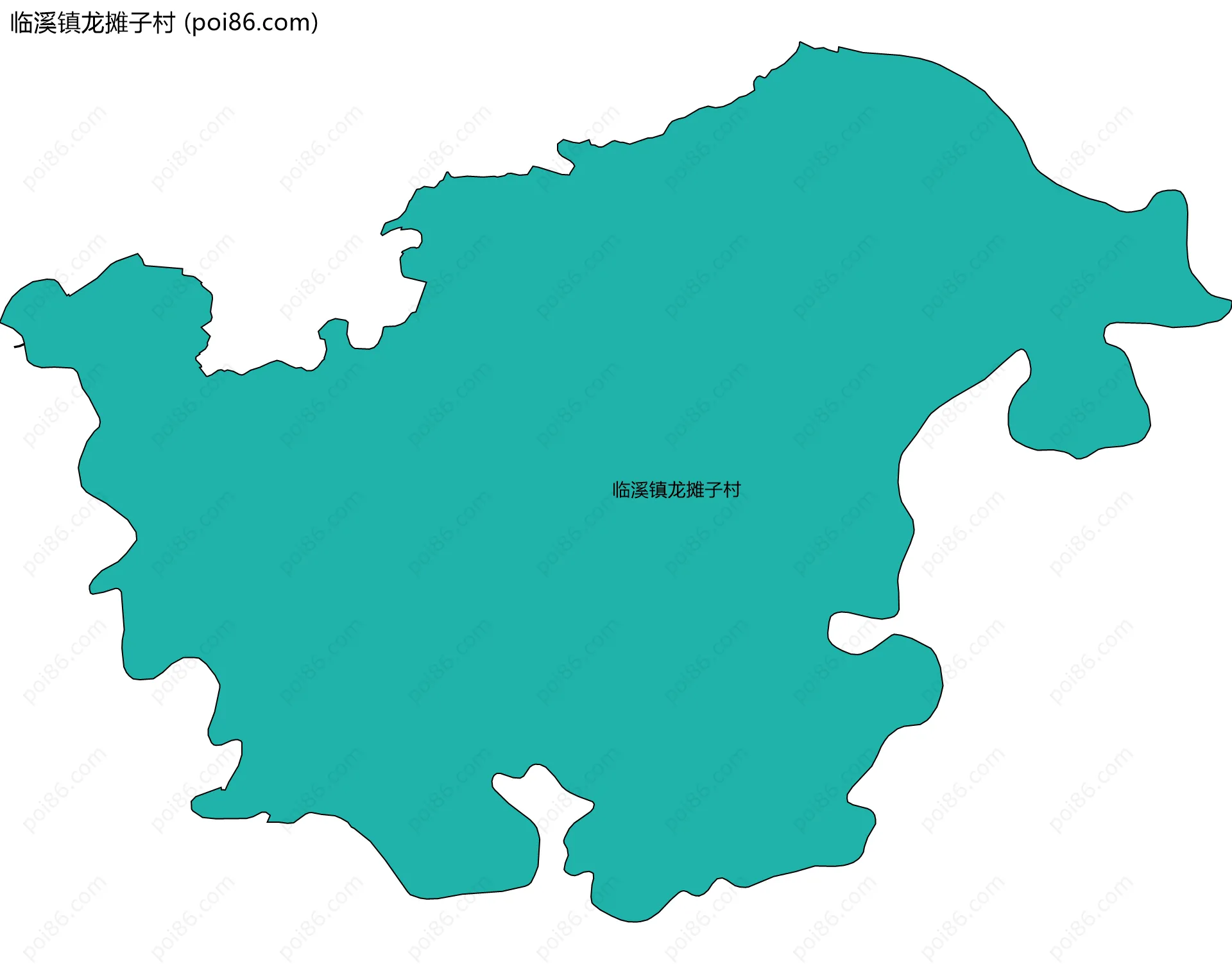 临溪镇龙摊子村边界地图