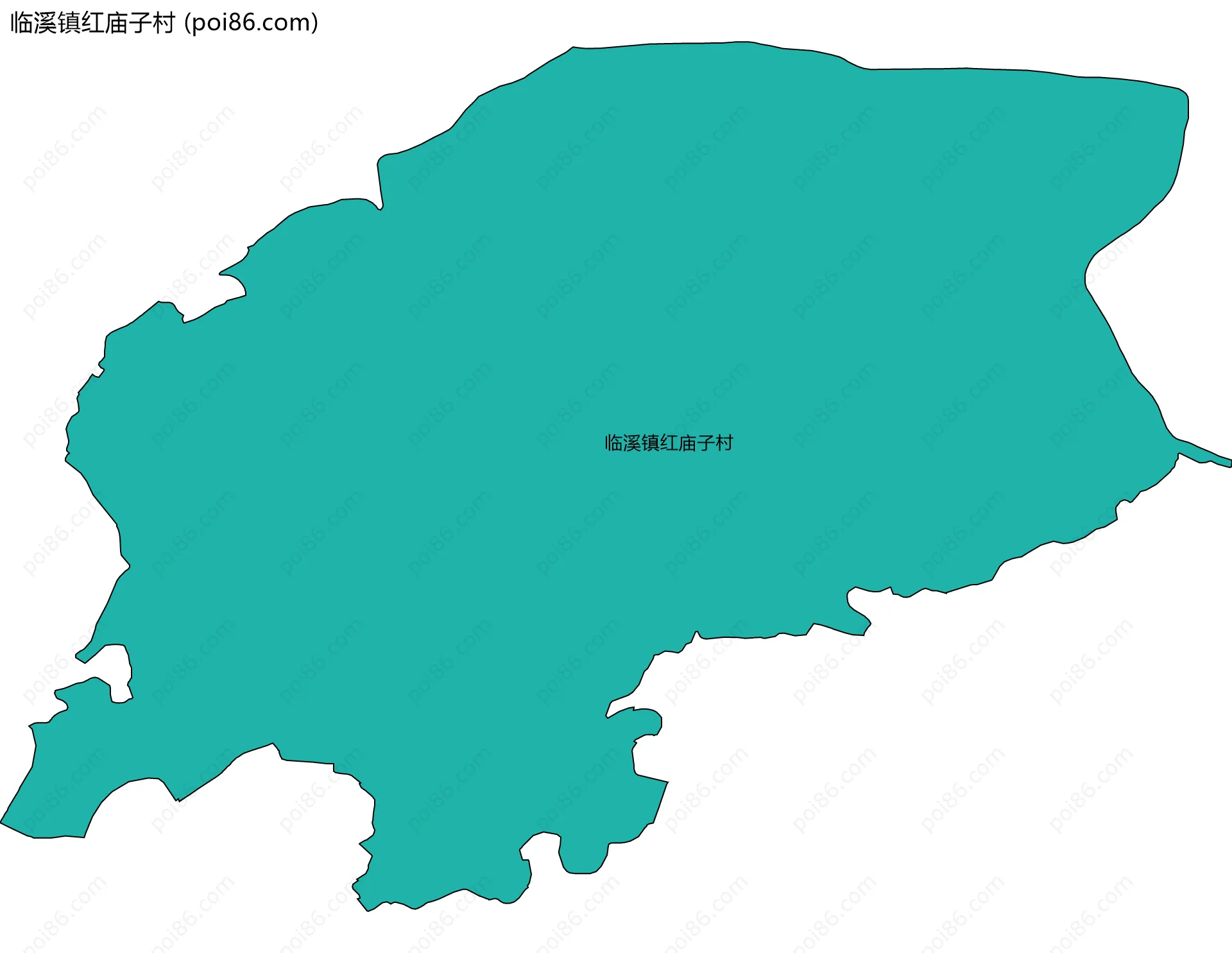 临溪镇红庙子村边界地图