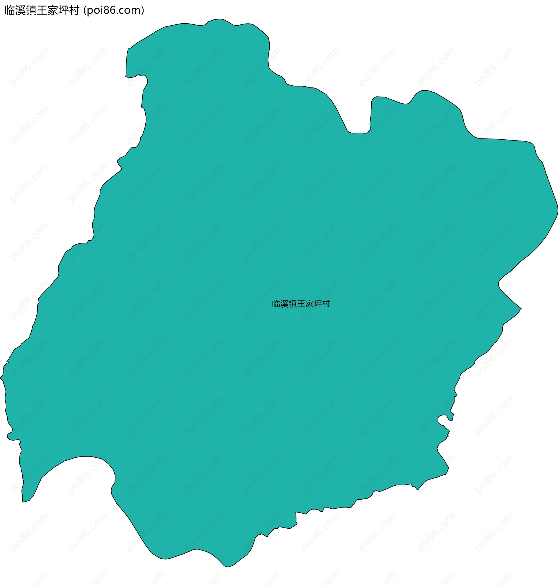 临溪镇王家坪村边界地图