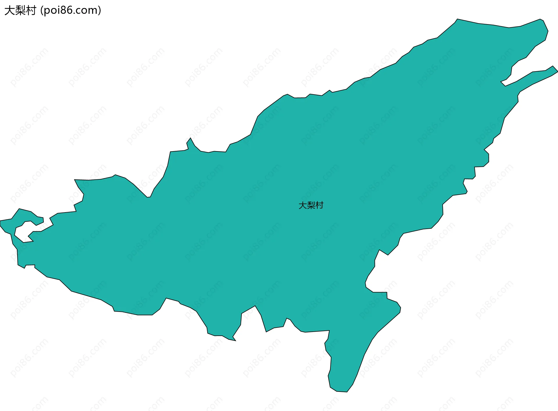 大梨村边界地图