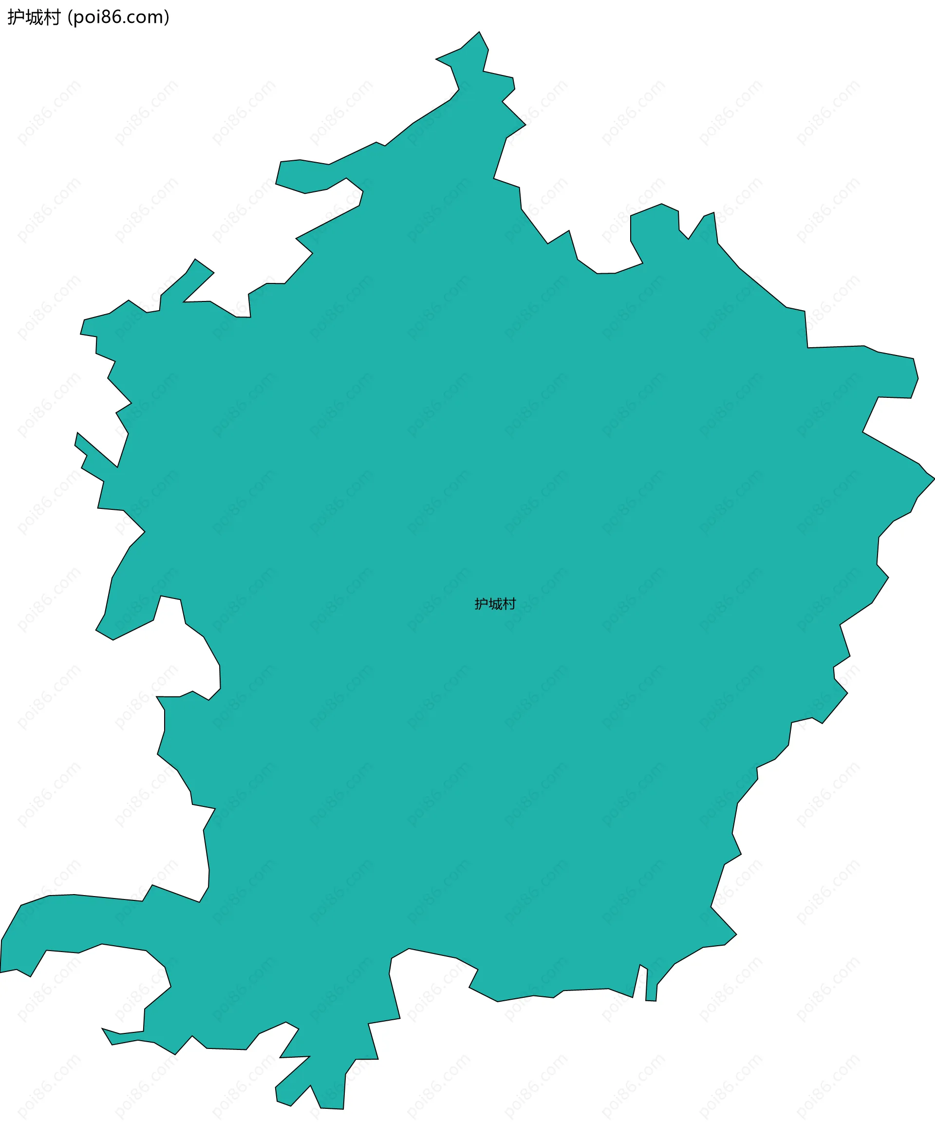 护城村边界地图
