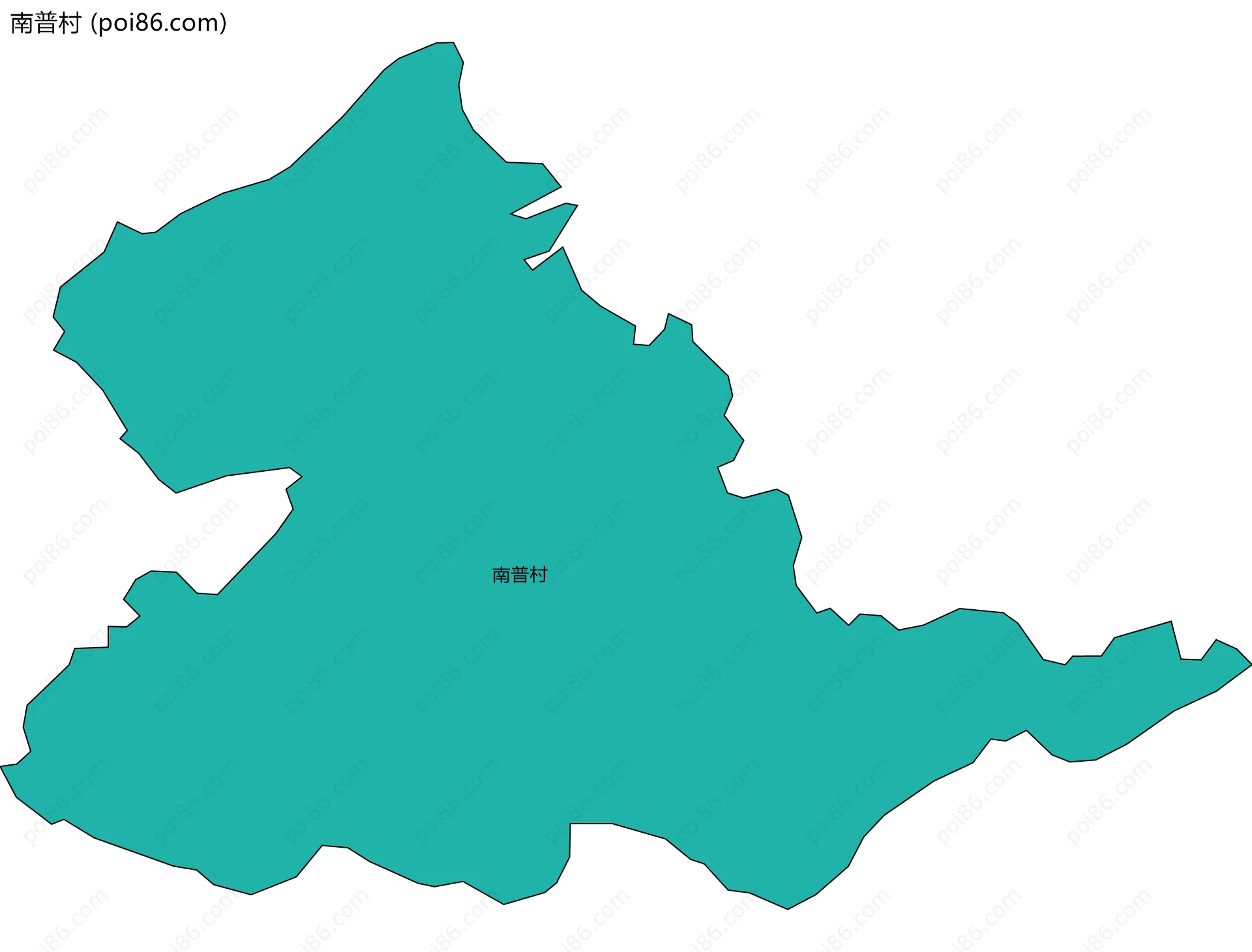 南普村边界地图