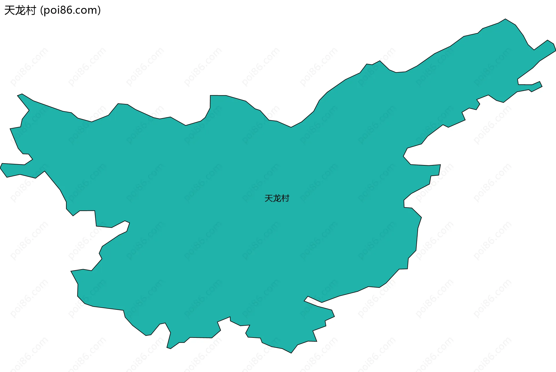 天龙村边界地图