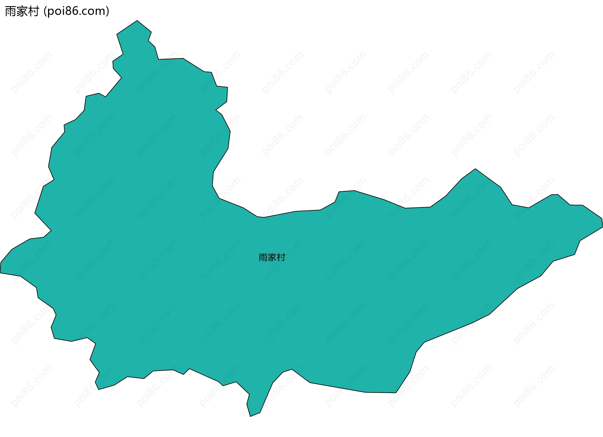 雨家村边界地图
