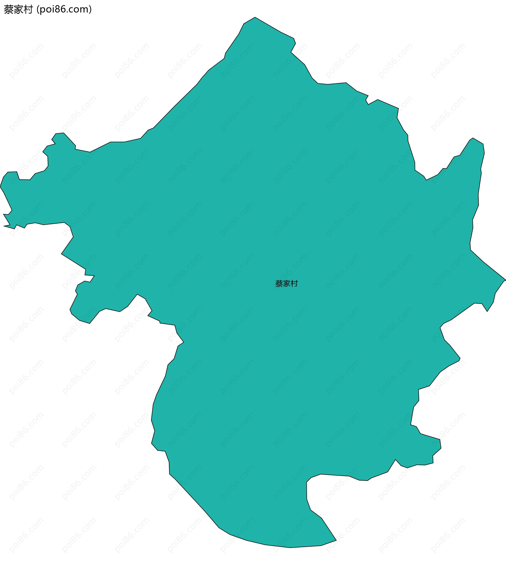 蔡家村边界地图