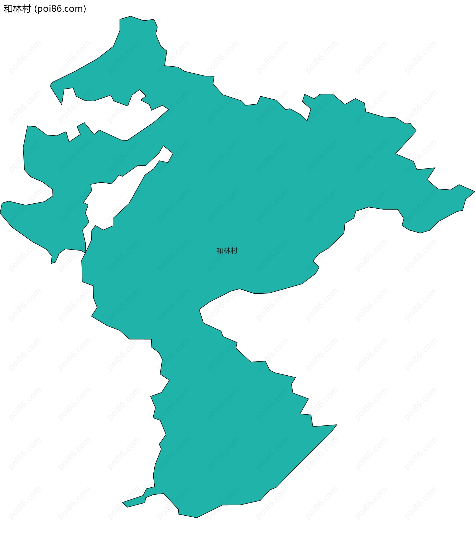 和林村边界地图
