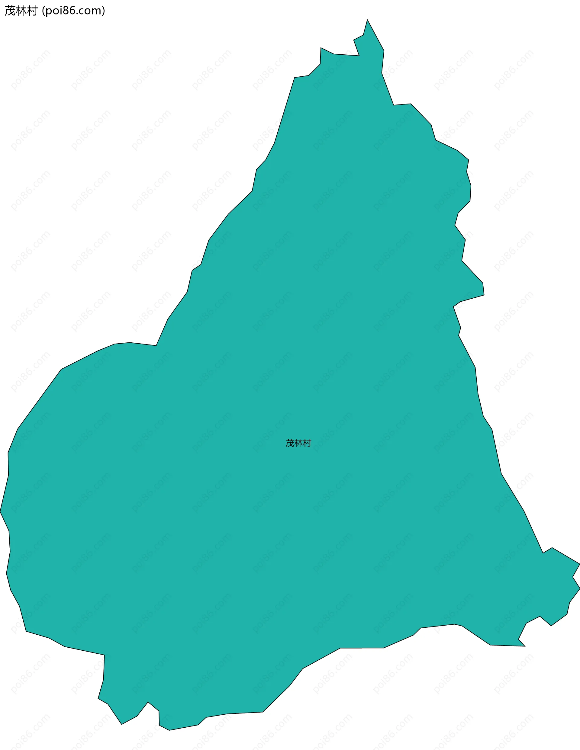 茂林村边界地图