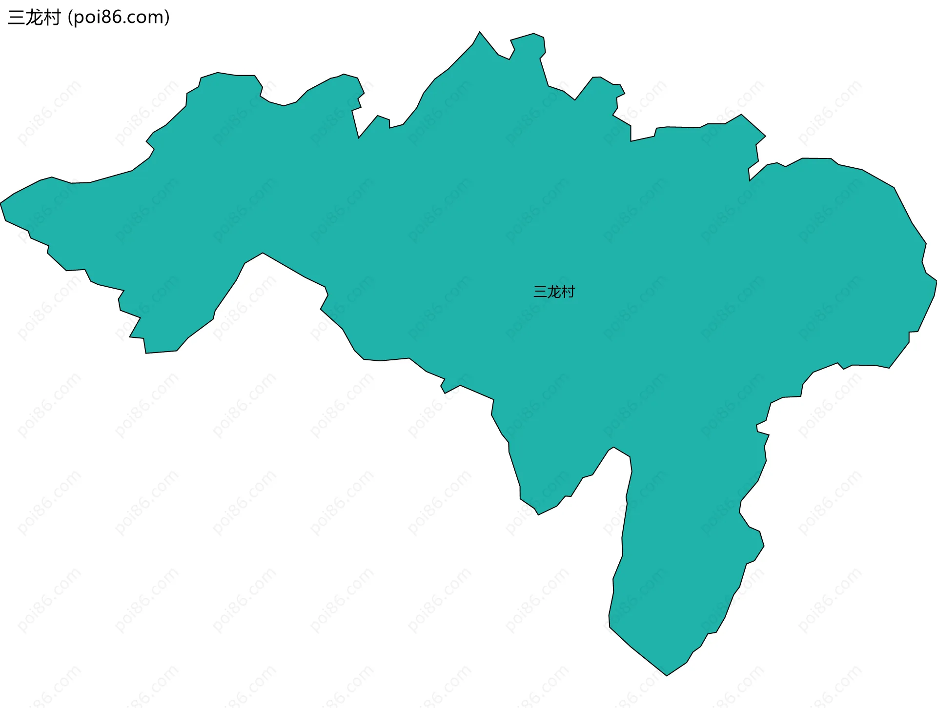 三龙村边界地图