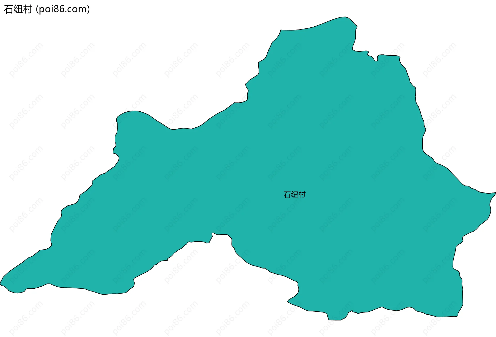 石纽村边界地图