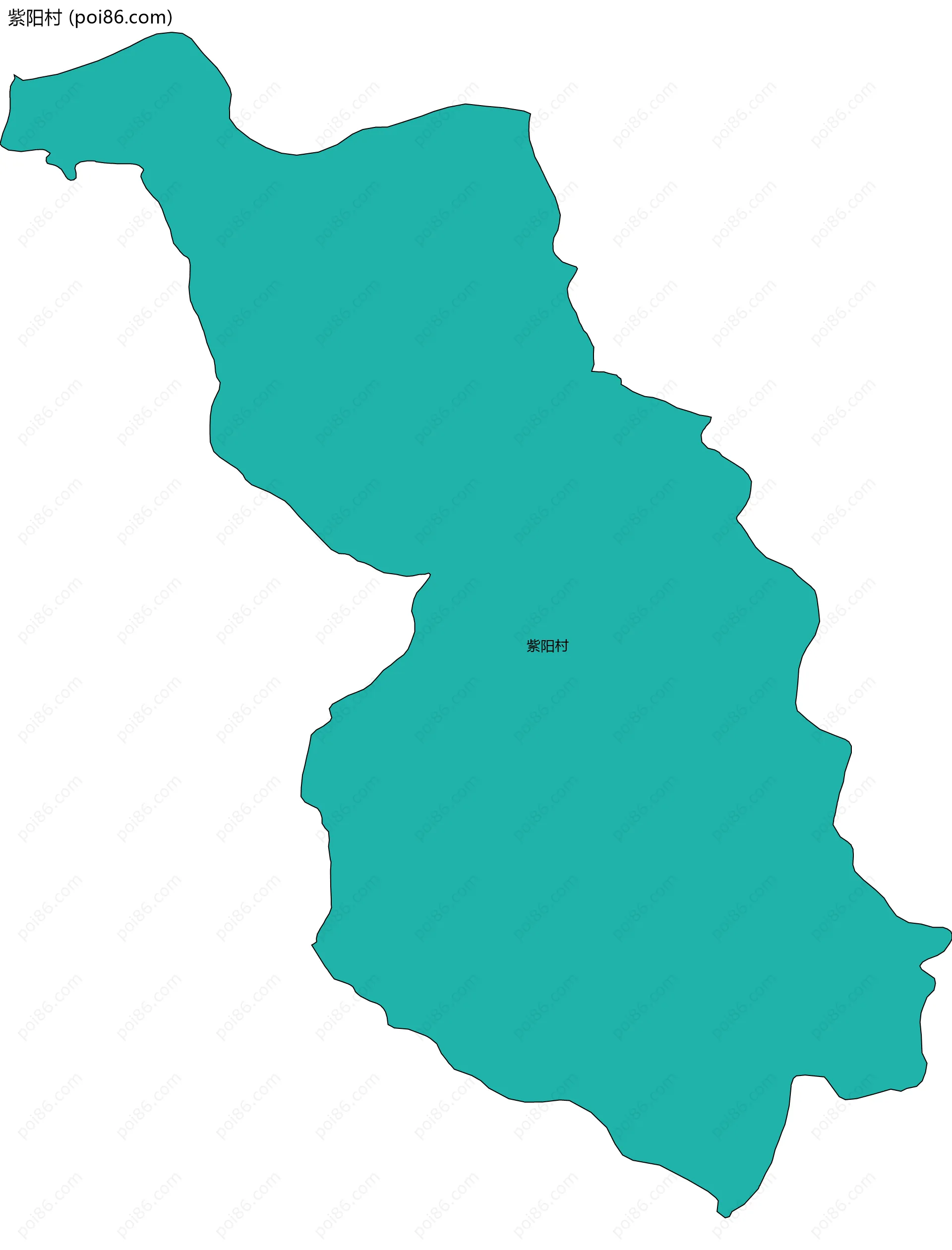 紫阳村边界地图