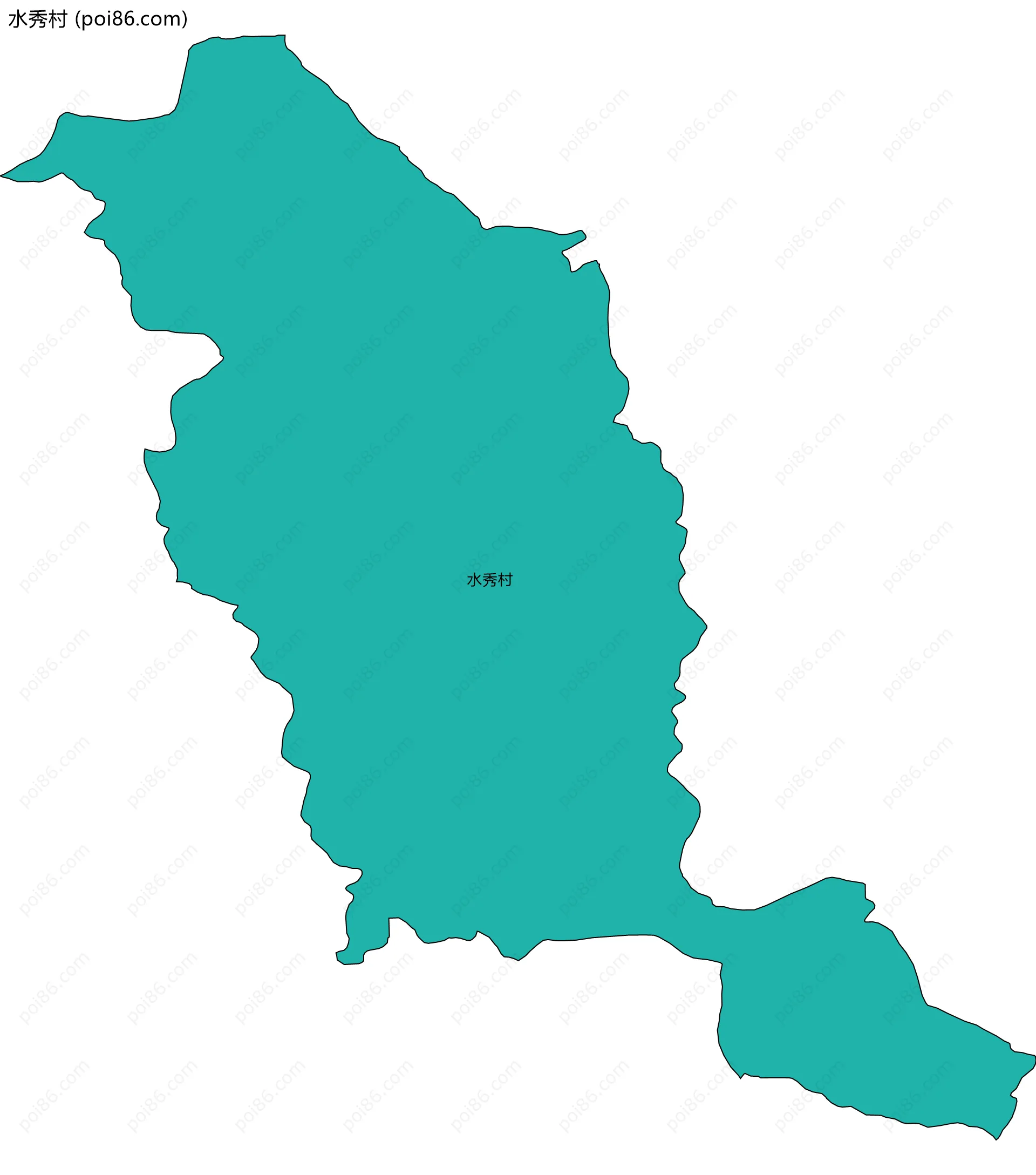 水秀村边界地图