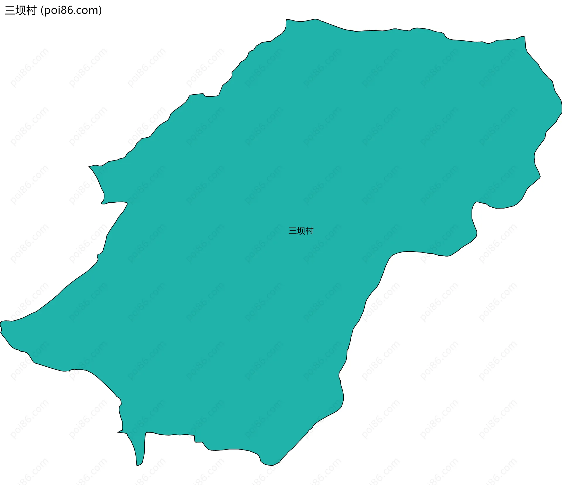 三坝村边界地图