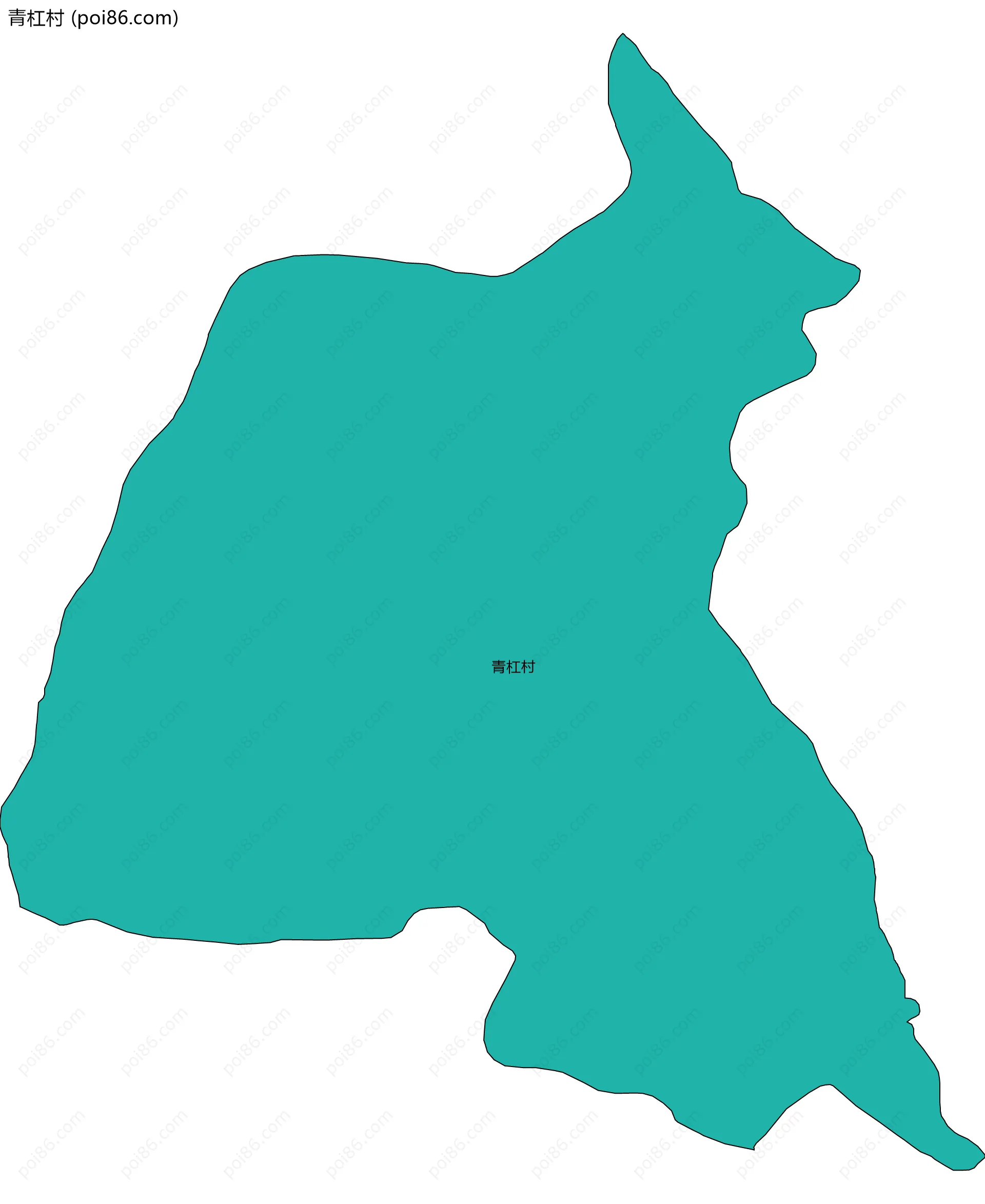 青杠村边界地图