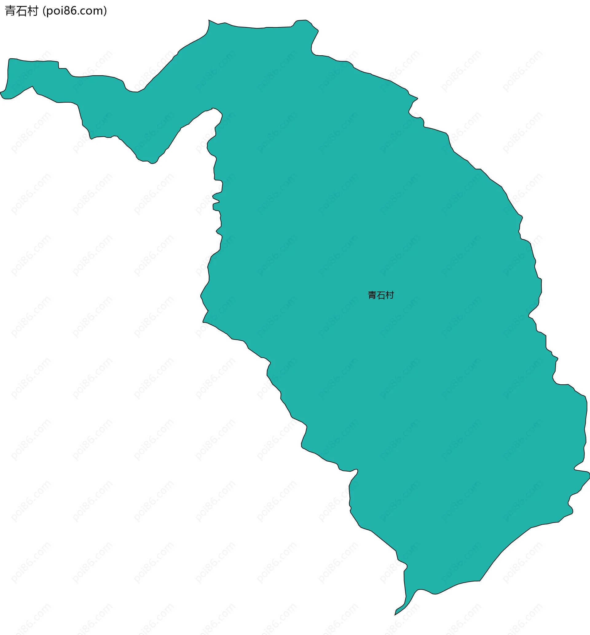 青石村边界地图