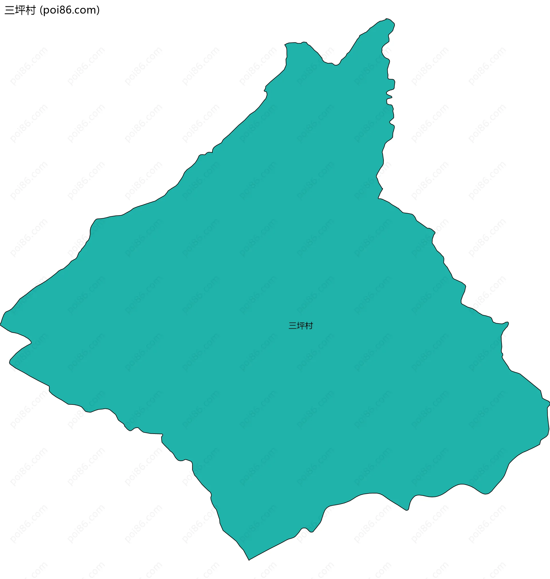三坪村边界地图