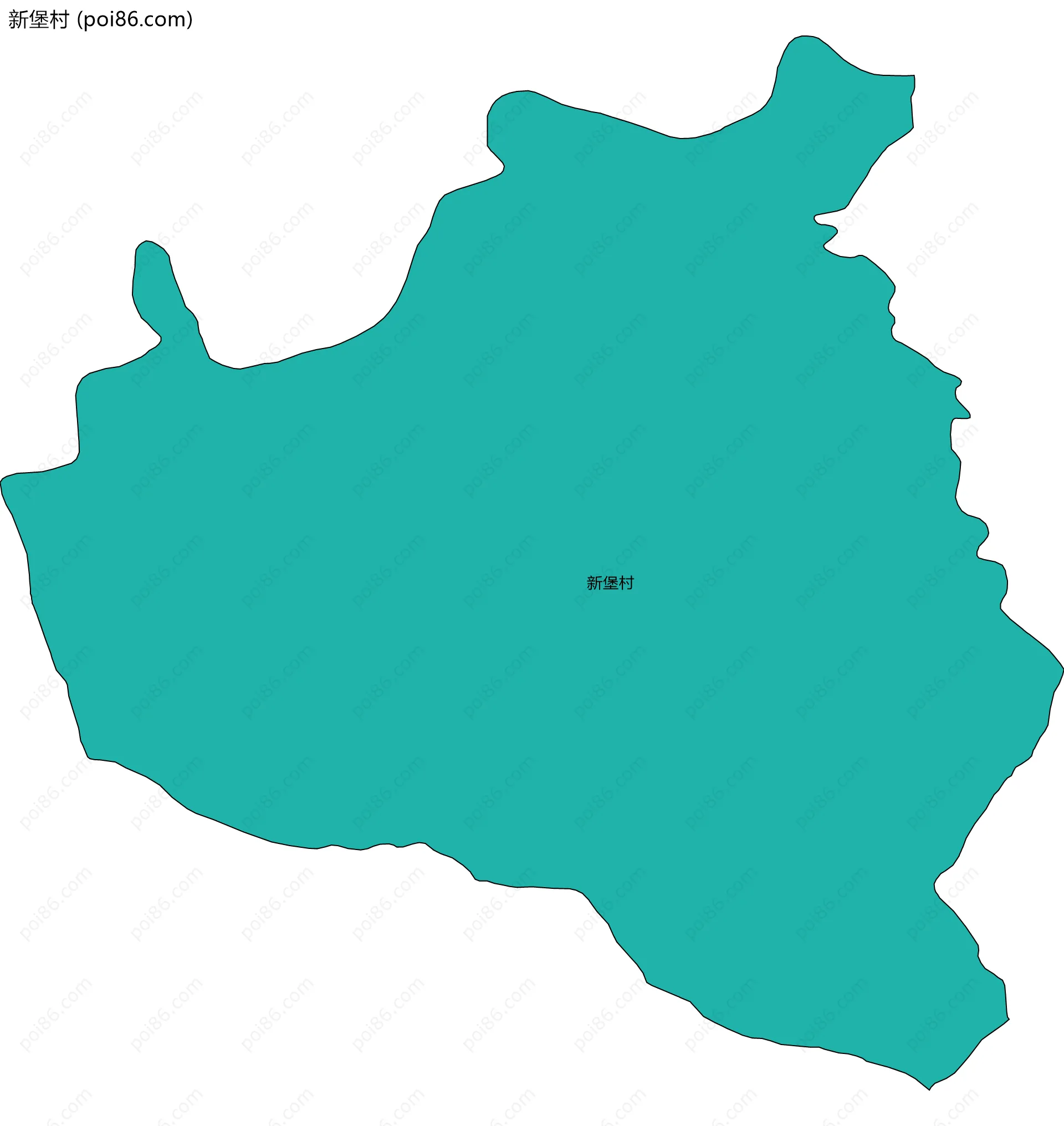 新堡村边界地图