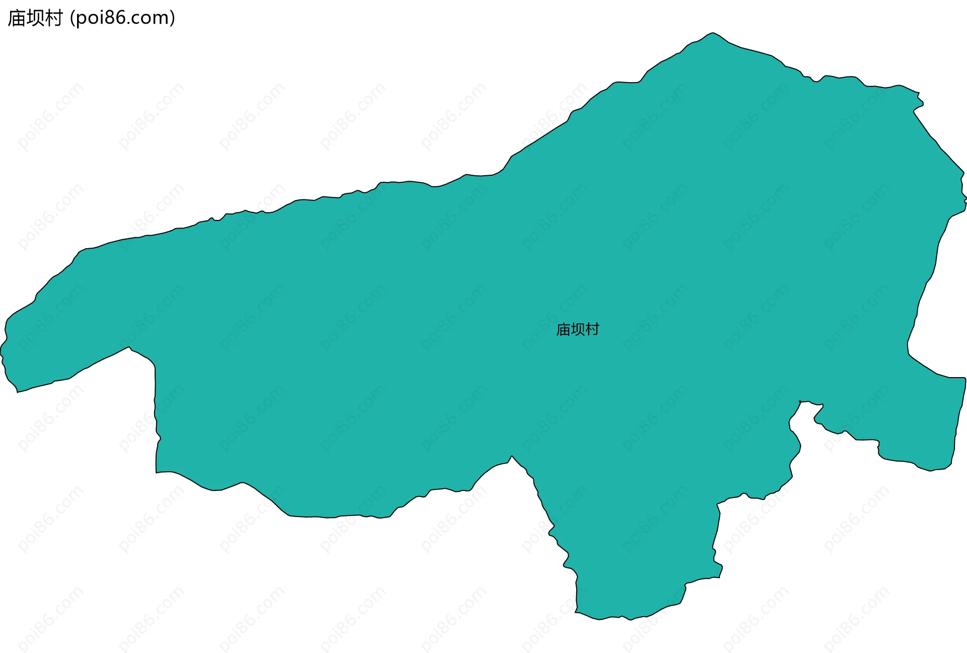 庙坝村边界地图