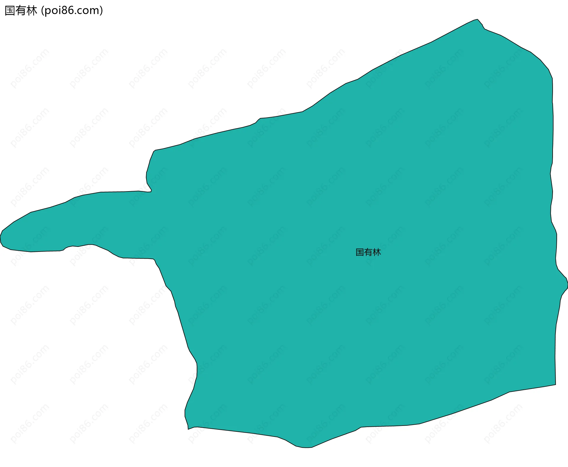 国有林边界地图
