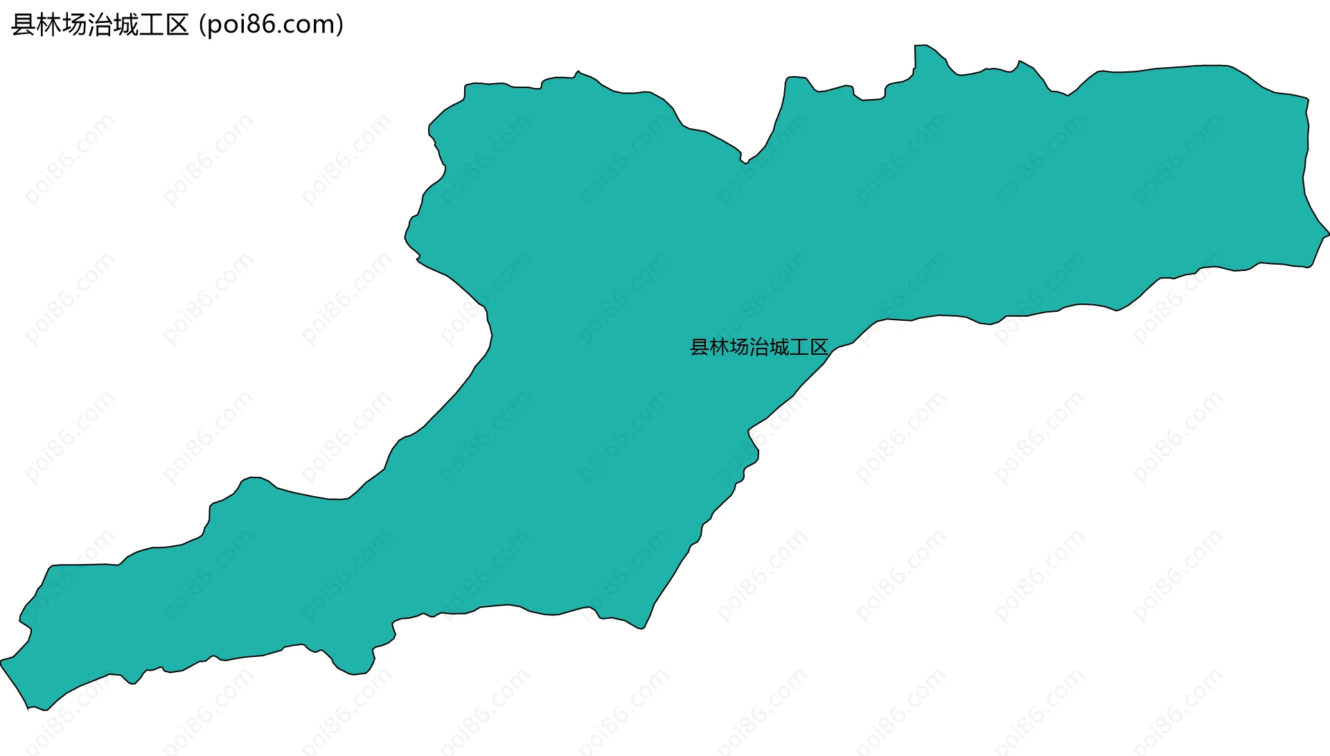 县林场治城工区边界地图