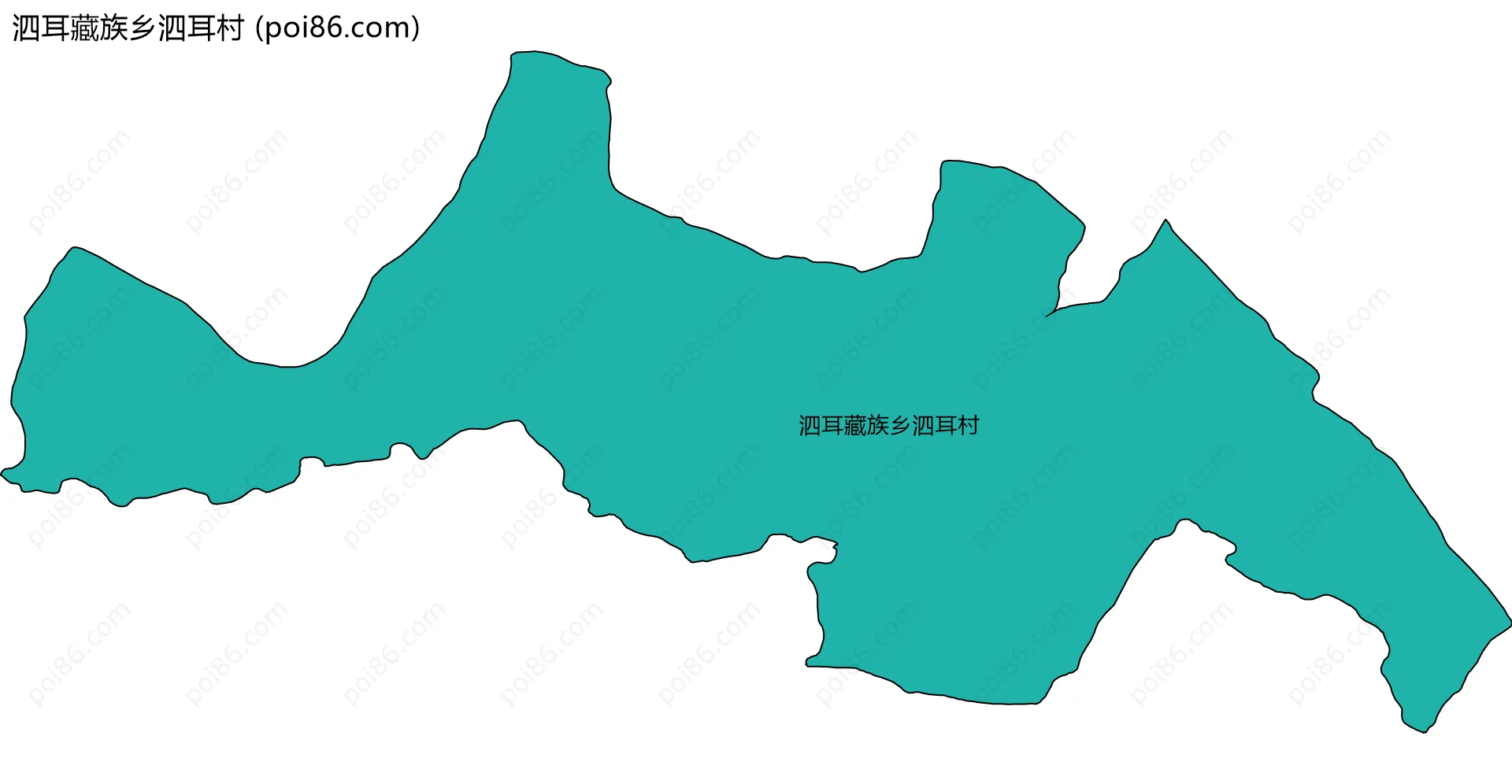 泗耳藏族乡泗耳村边界地图