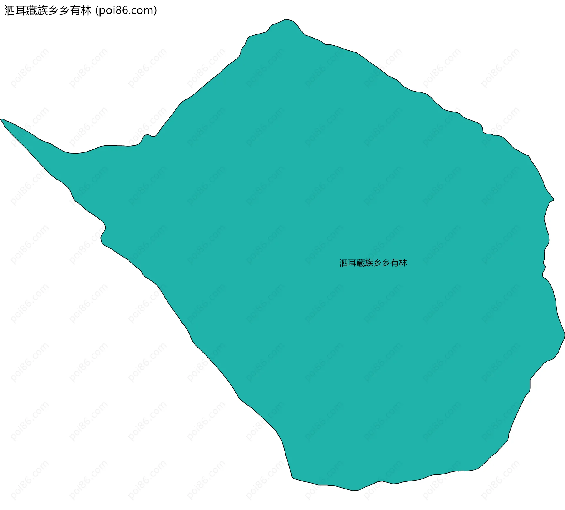 泗耳藏族乡乡有林边界地图