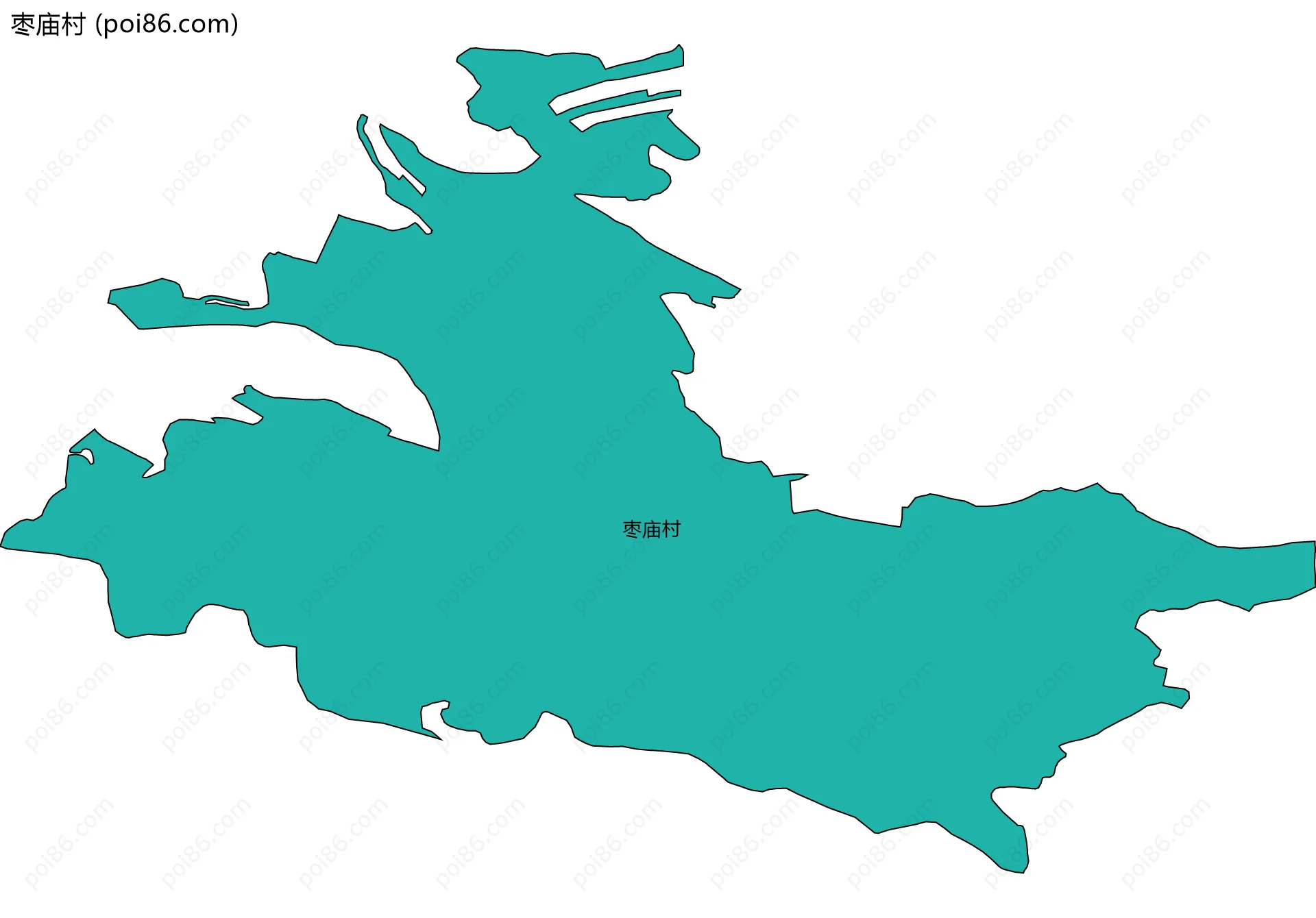 枣庙村边界地图