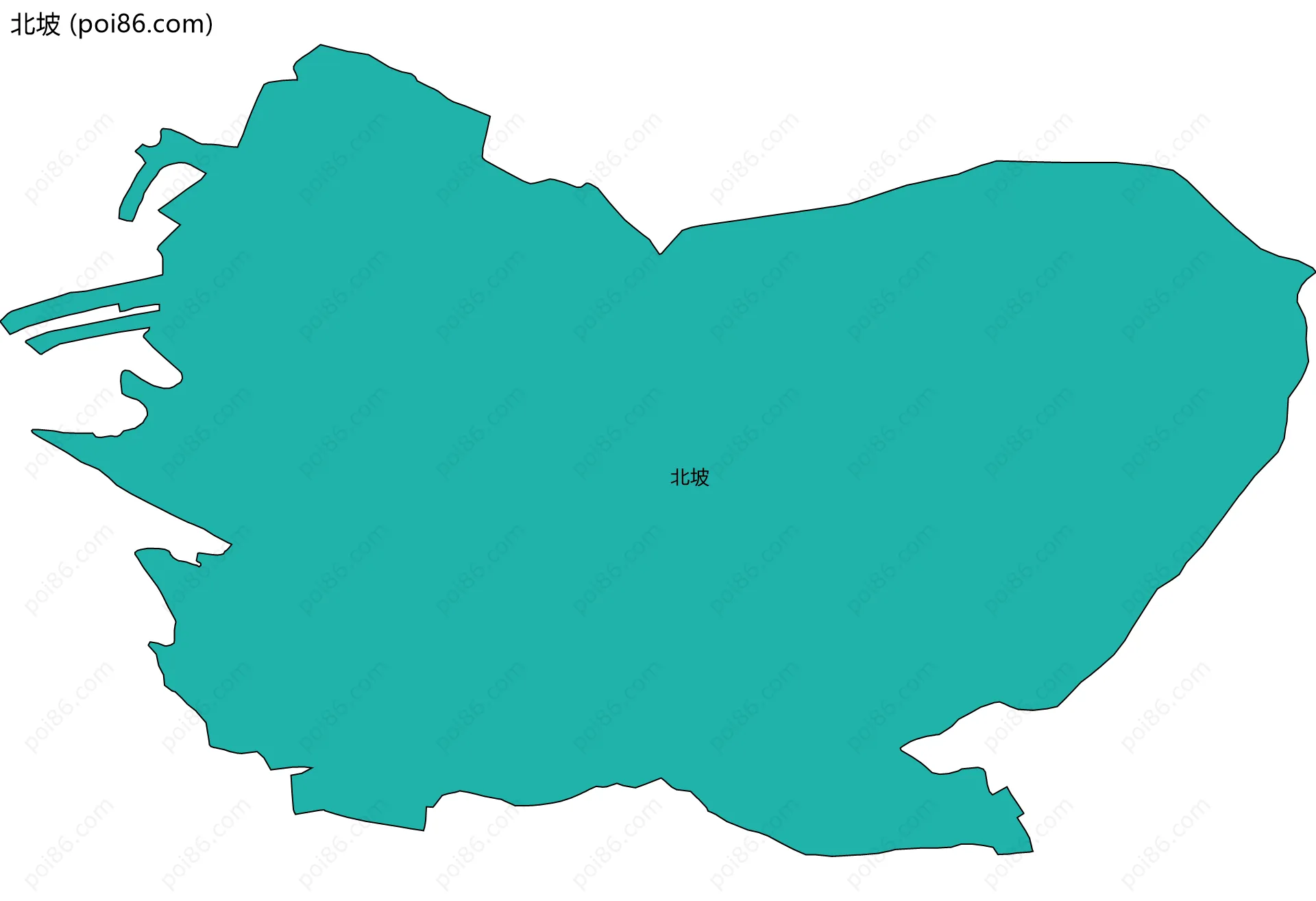 北坡边界地图