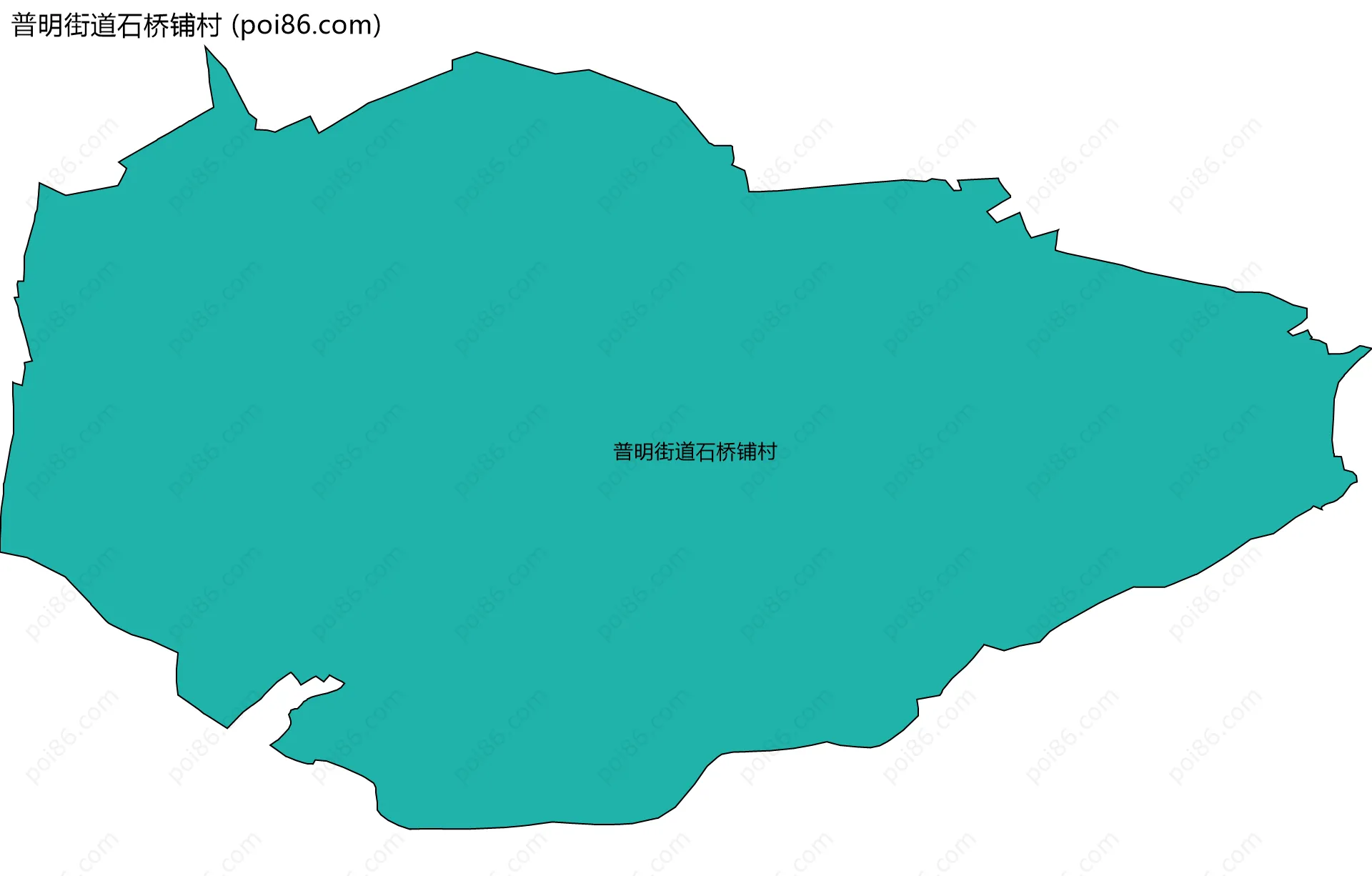 普明街道石桥铺村边界地图