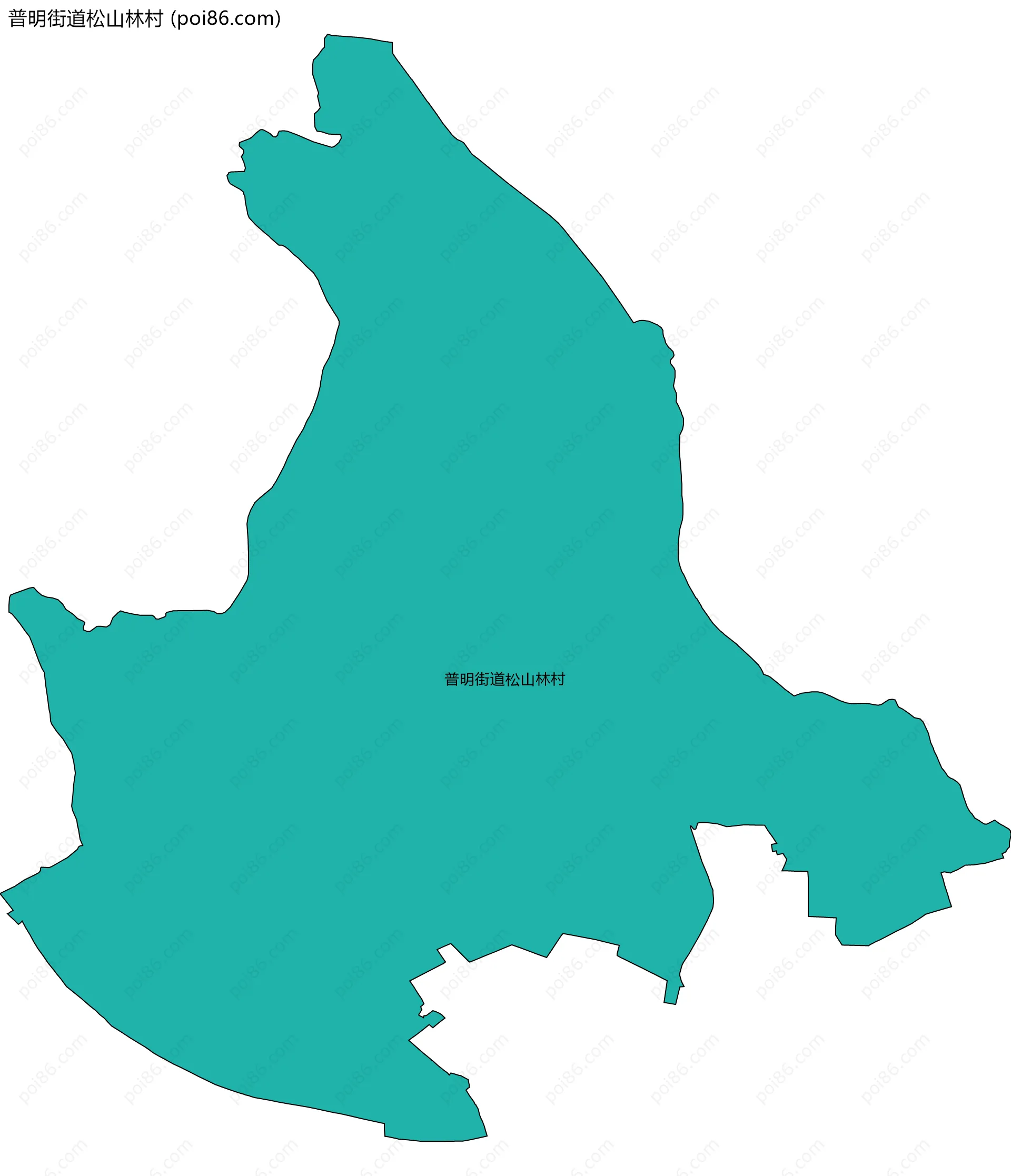 普明街道松山林村边界地图