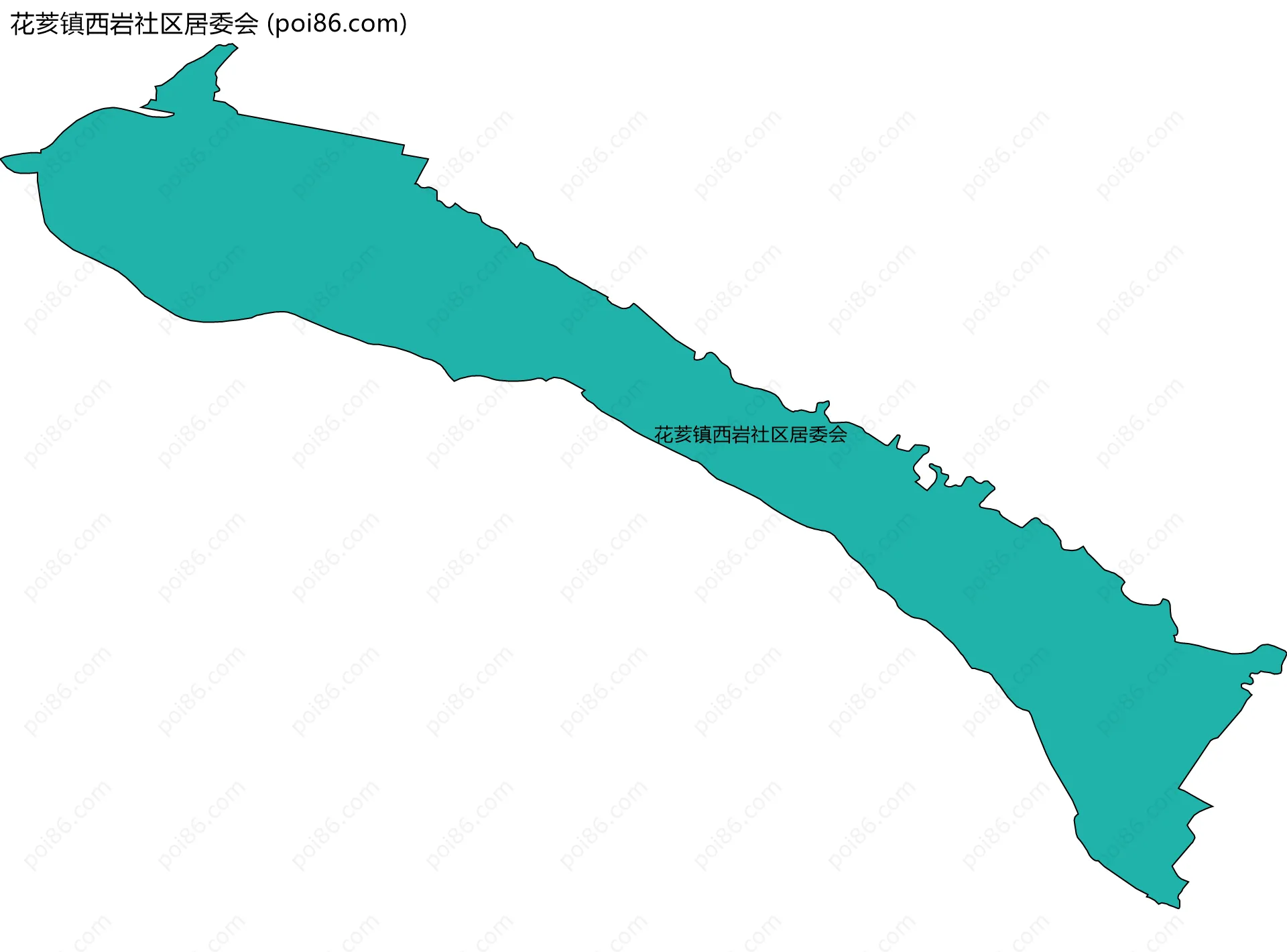 花荄镇西岩社区居委会边界地图