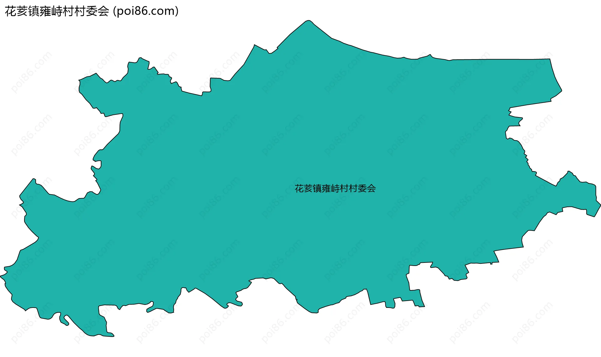 花荄镇雍峙村村委会边界地图