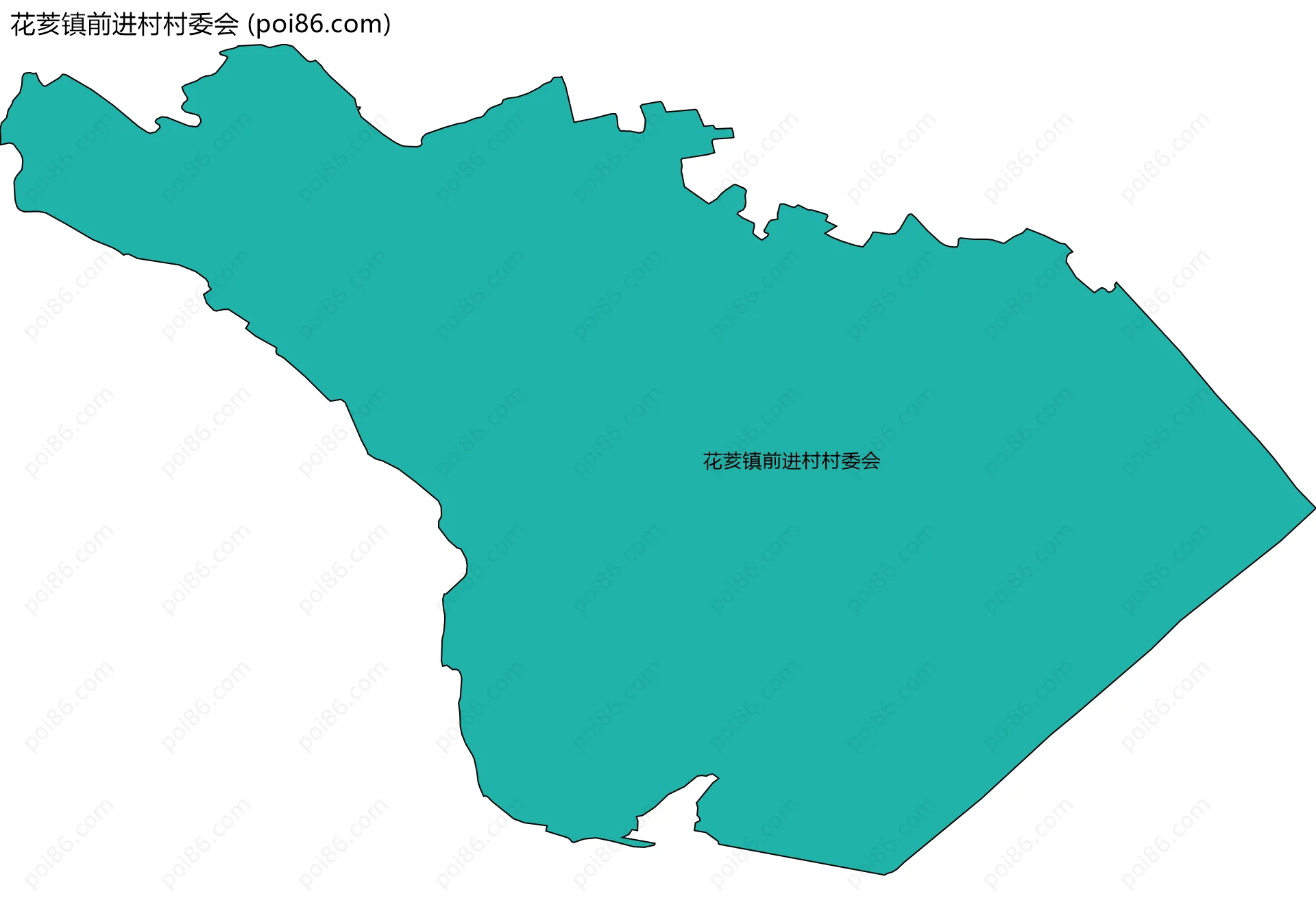 花荄镇前进村村委会边界地图
