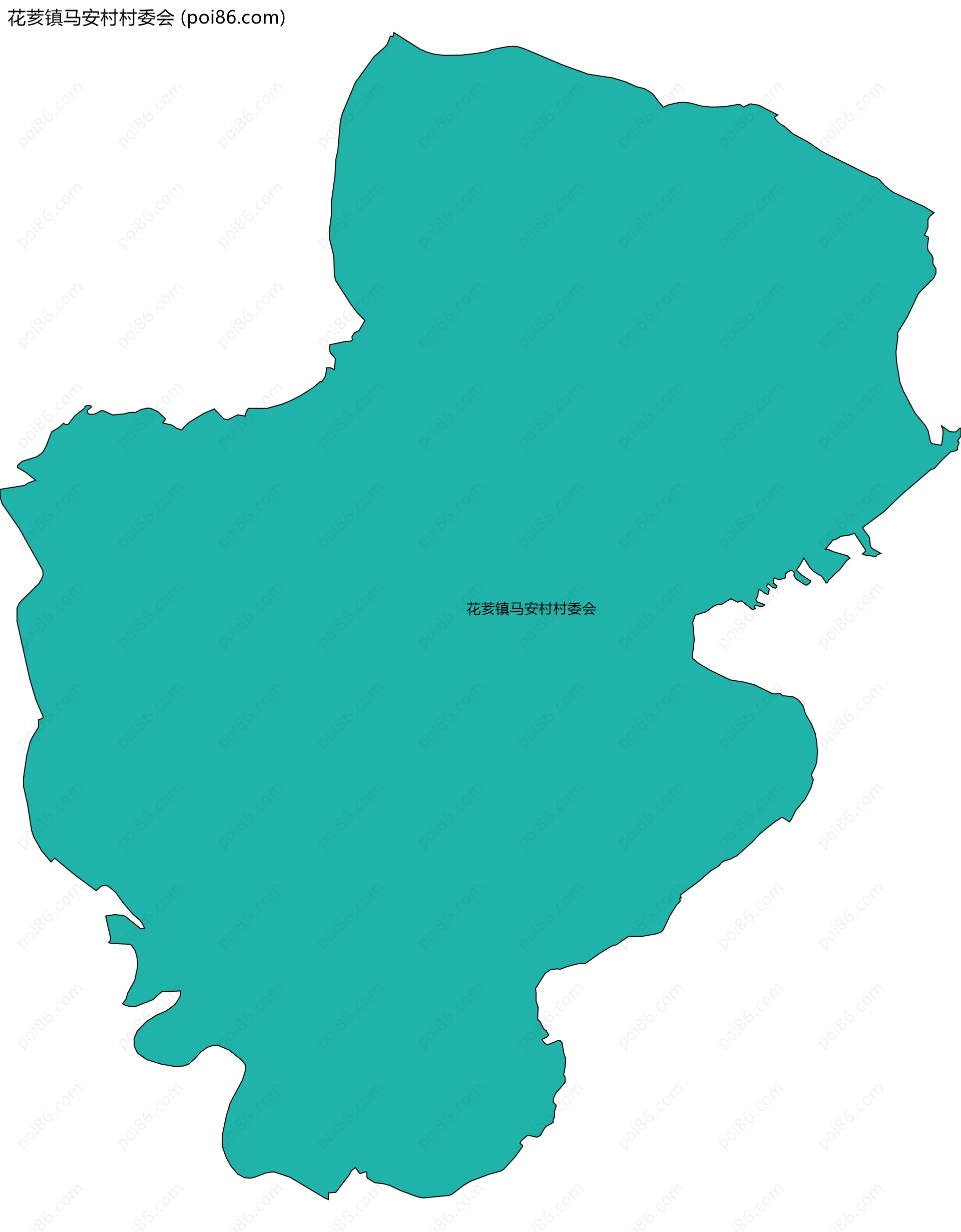 花荄镇马安村村委会边界地图