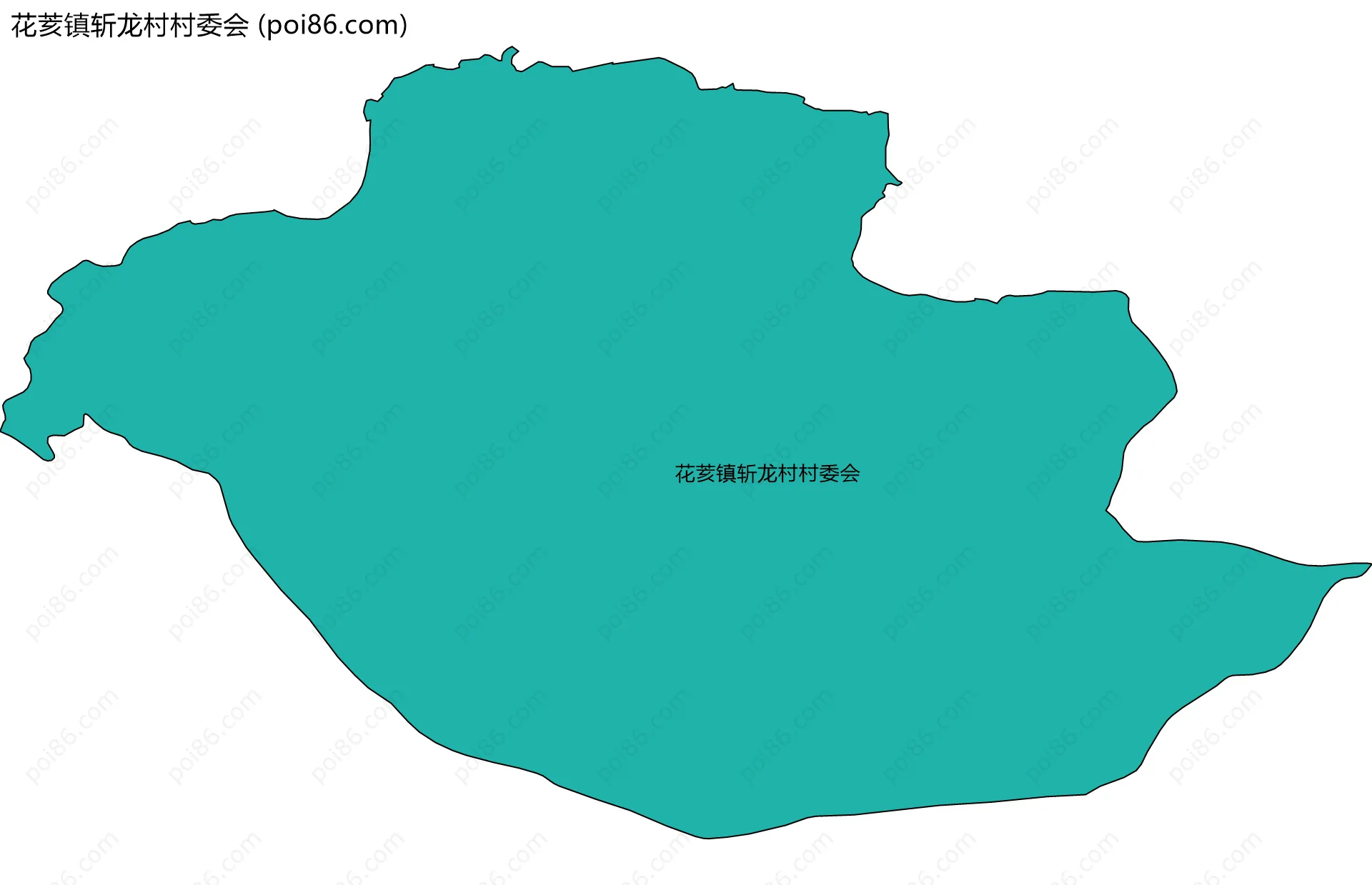 花荄镇斩龙村村委会边界地图