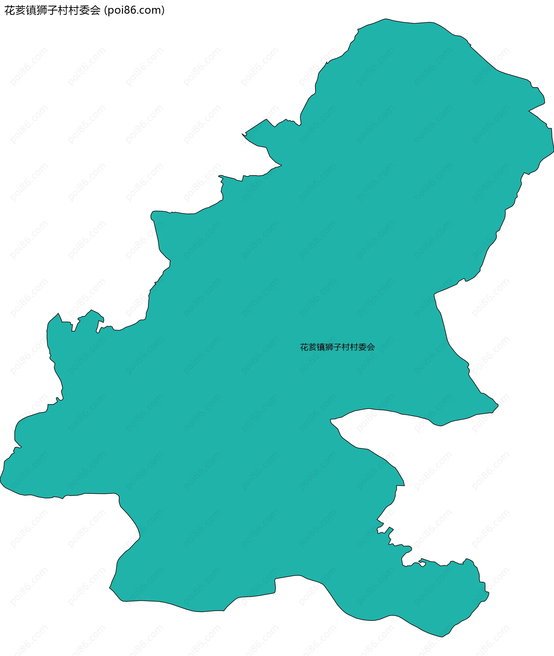 花荄镇狮子村村委会边界地图