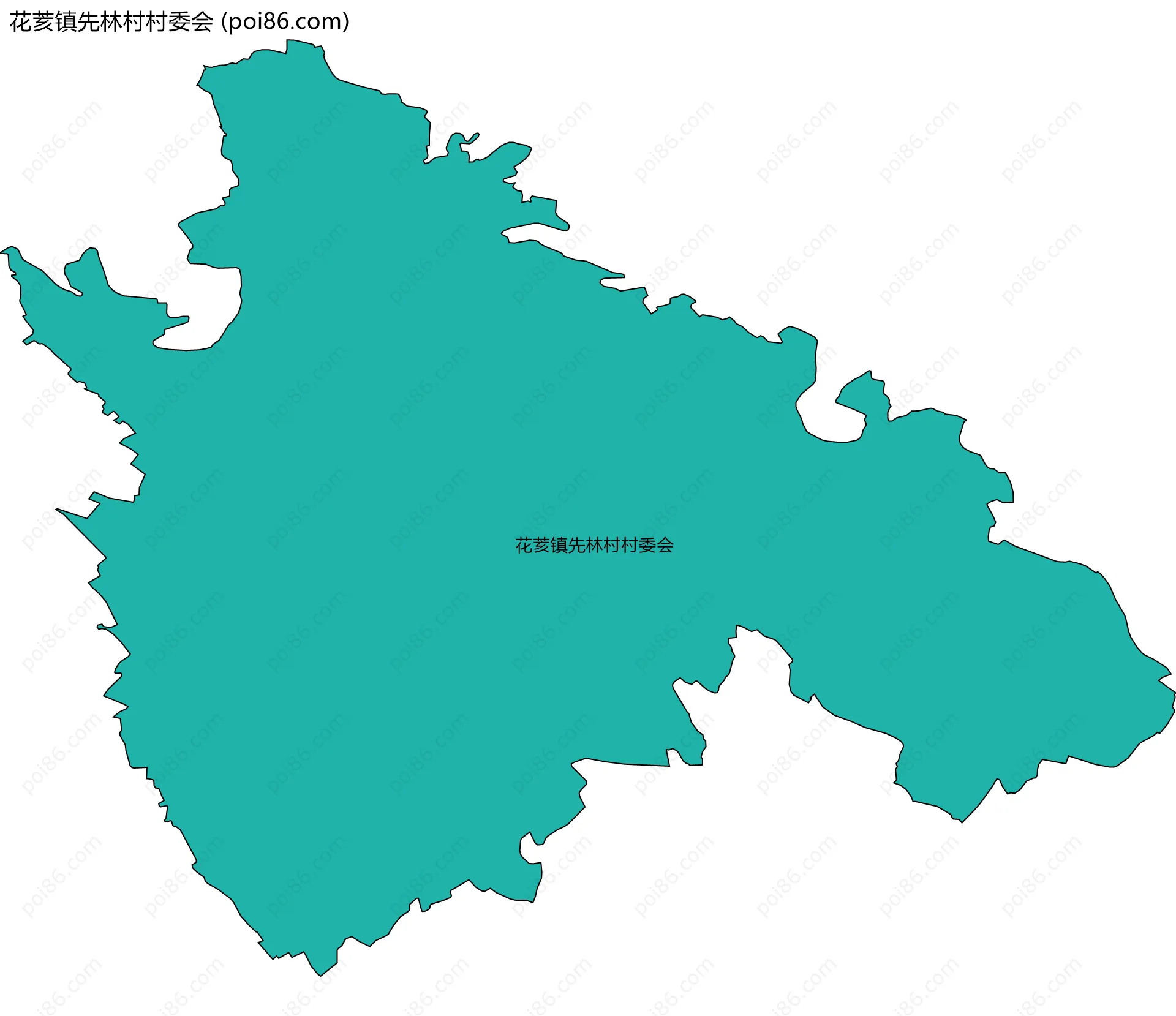 花荄镇先林村村委会边界地图