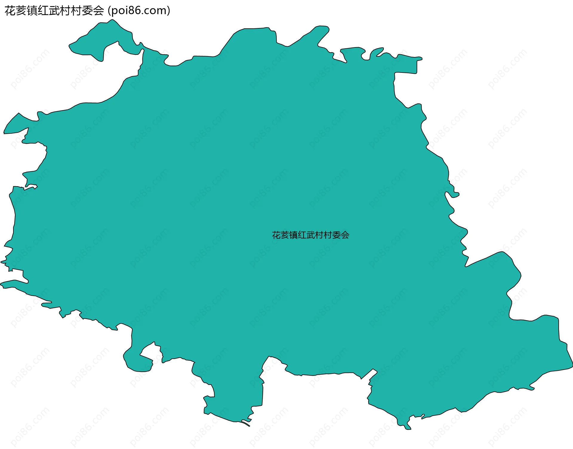 花荄镇红武村村委会边界地图