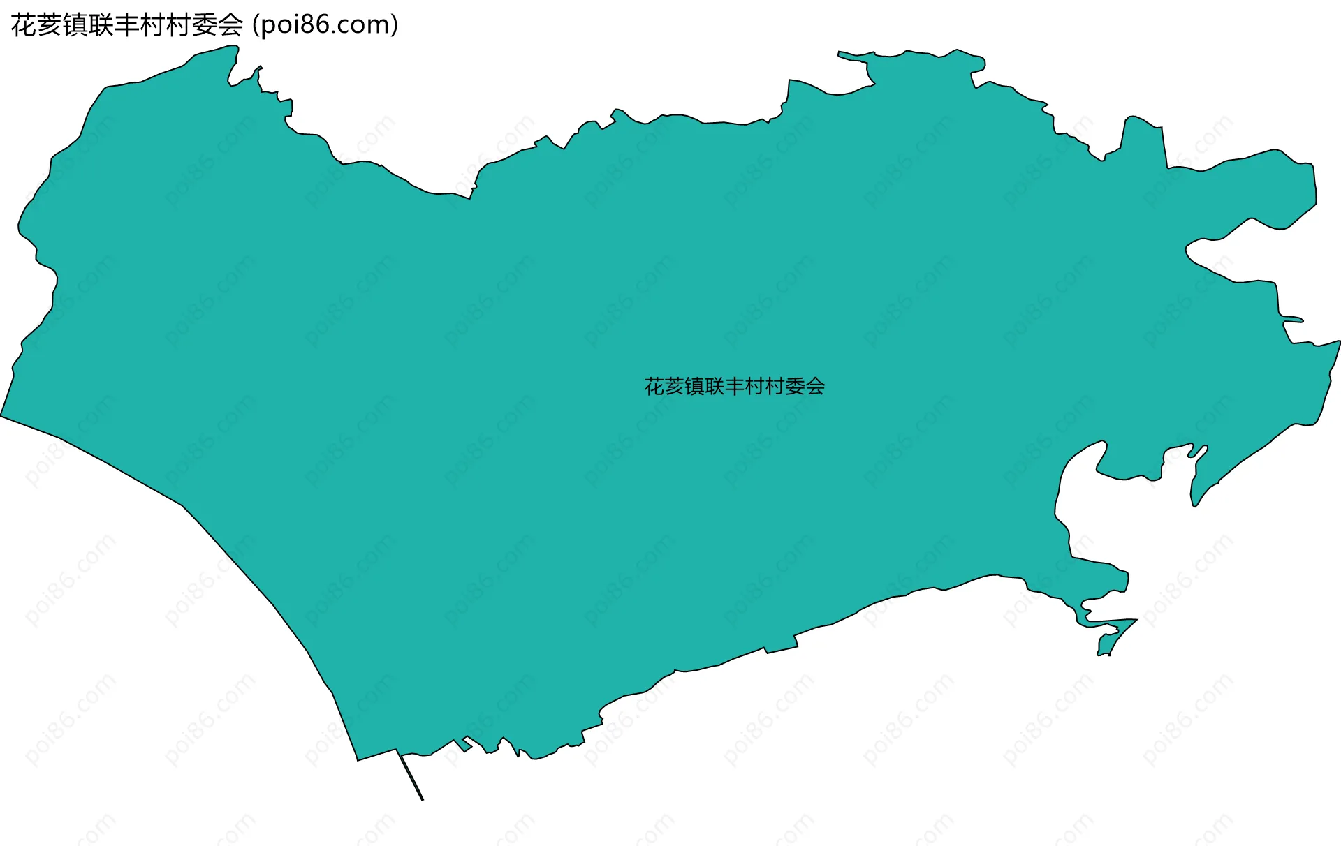 花荄镇联丰村村委会边界地图