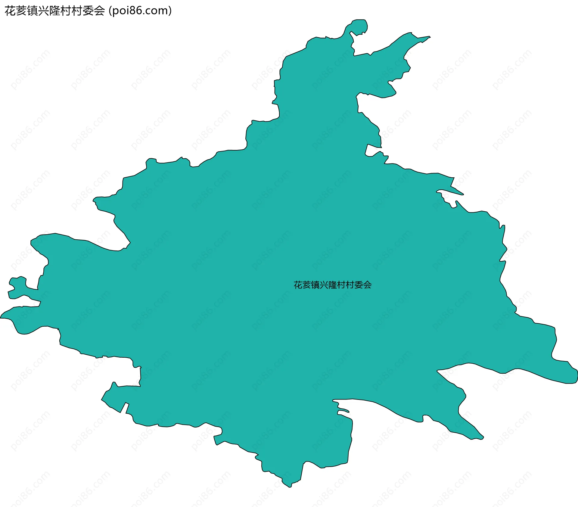 花荄镇兴隆村村委会边界地图