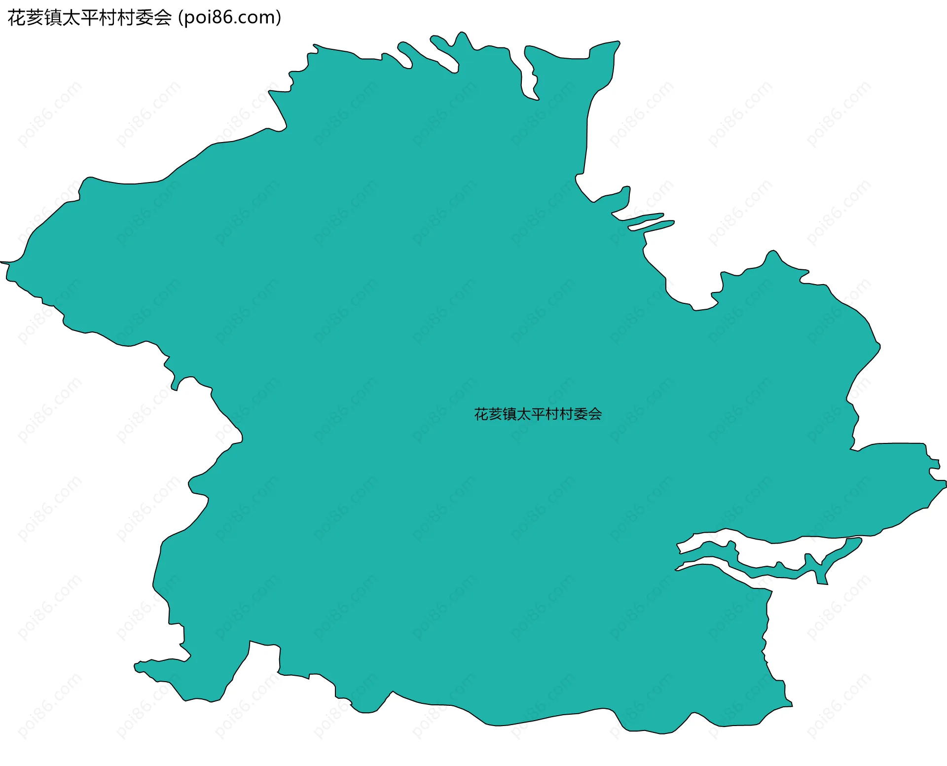 花荄镇太平村村委会边界地图