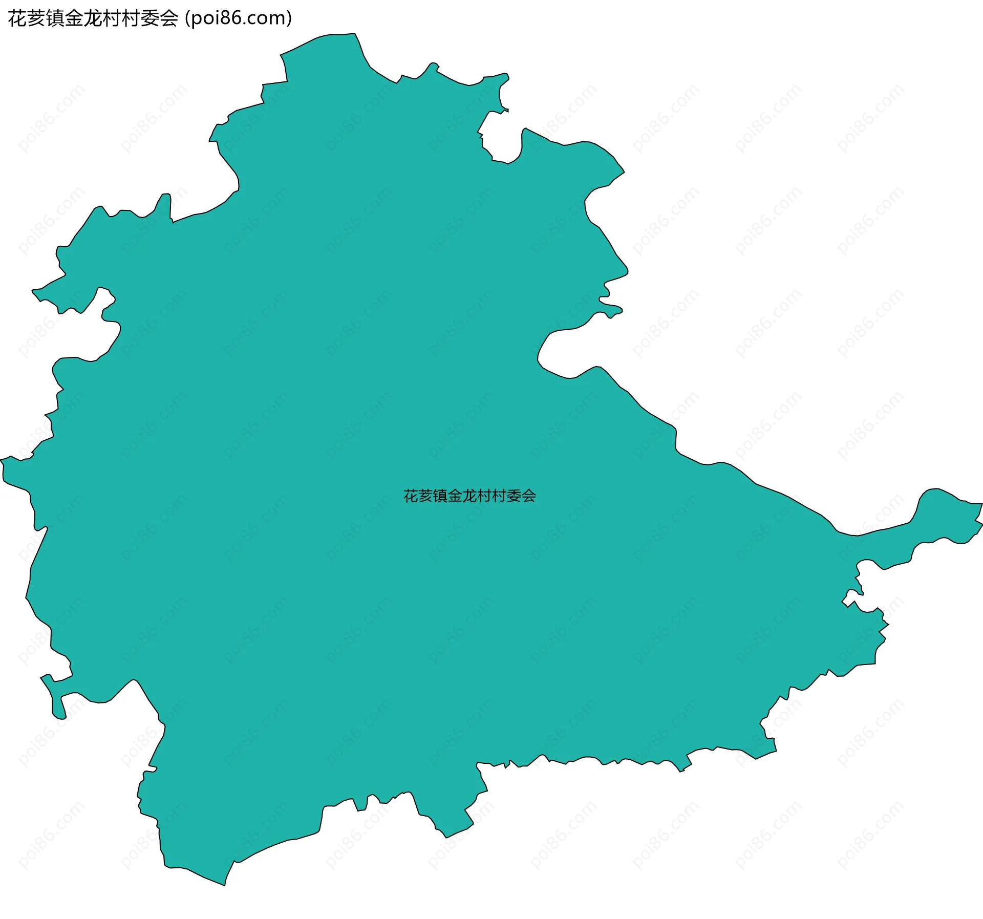 花荄镇金龙村村委会边界地图