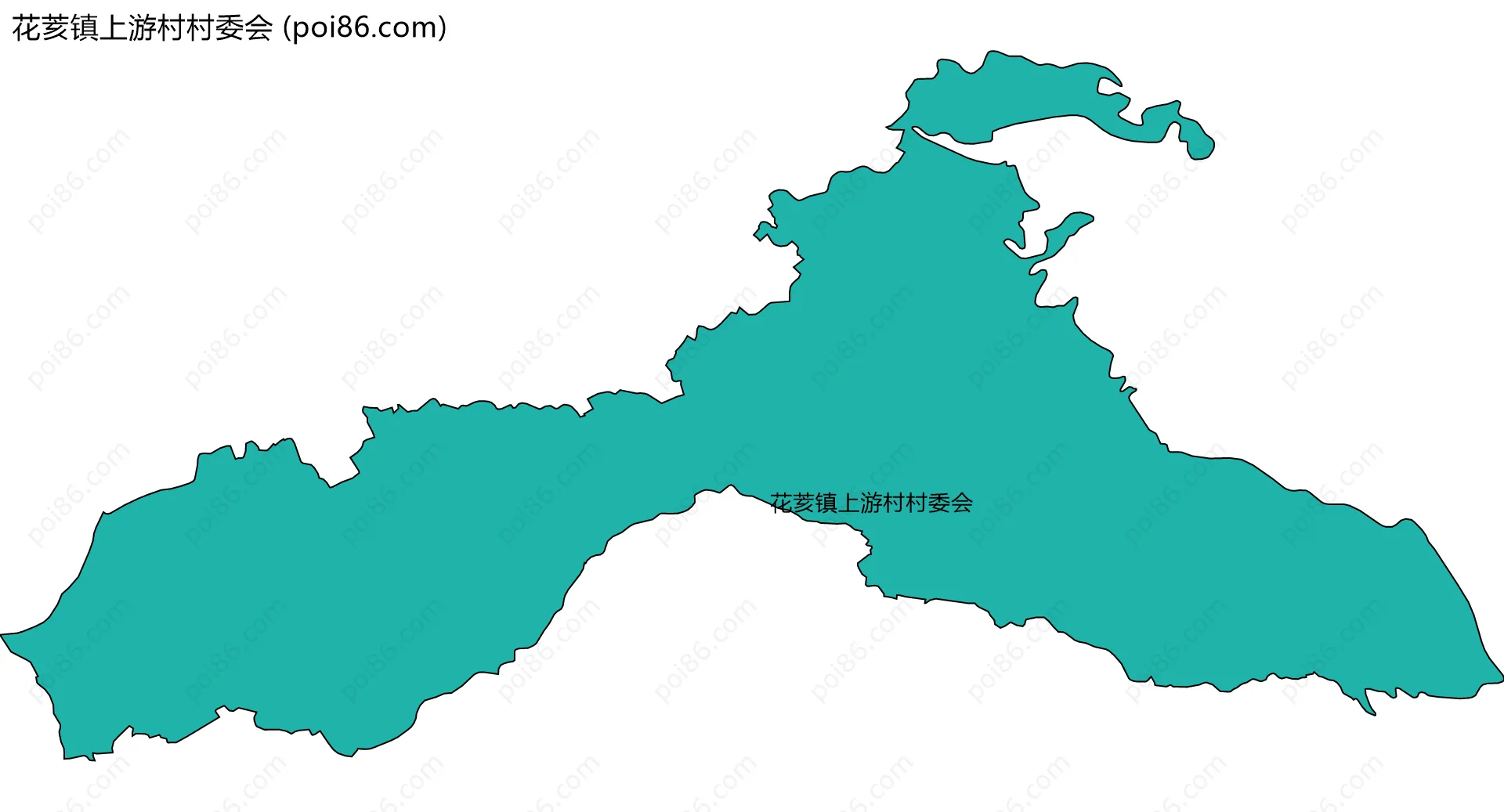 花荄镇上游村村委会边界地图