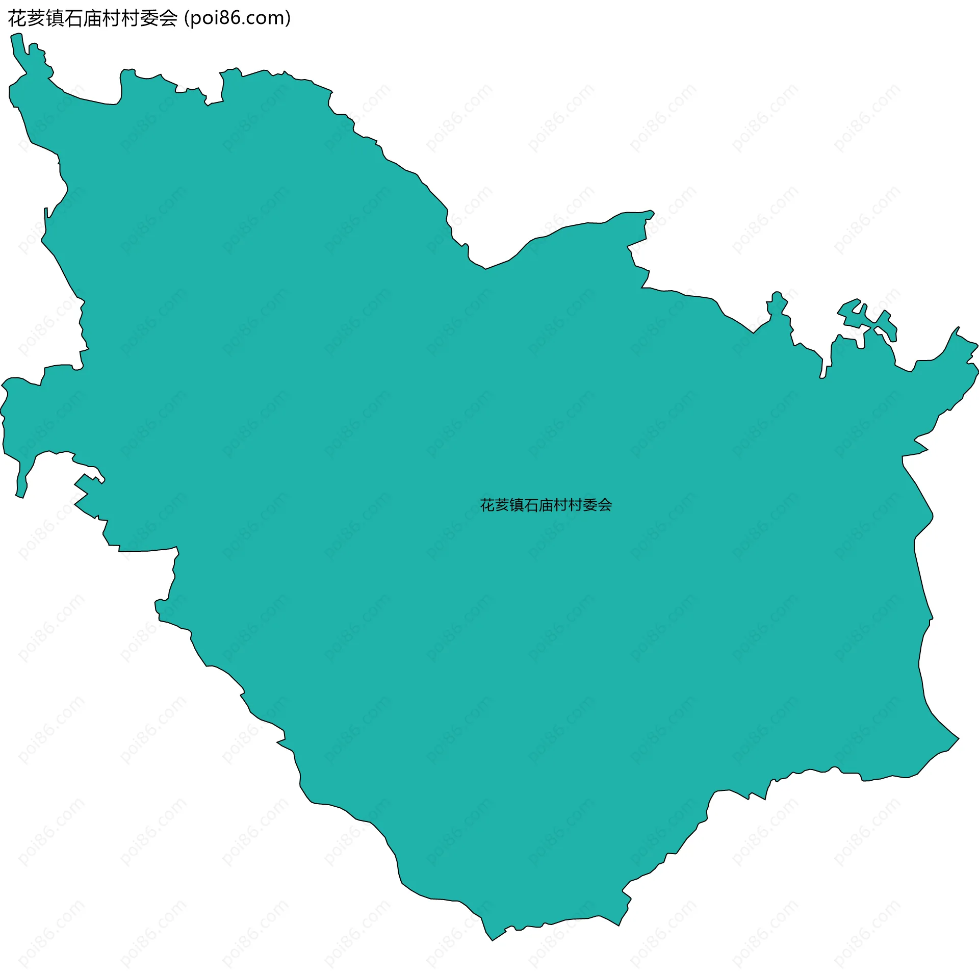 花荄镇石庙村村委会边界地图