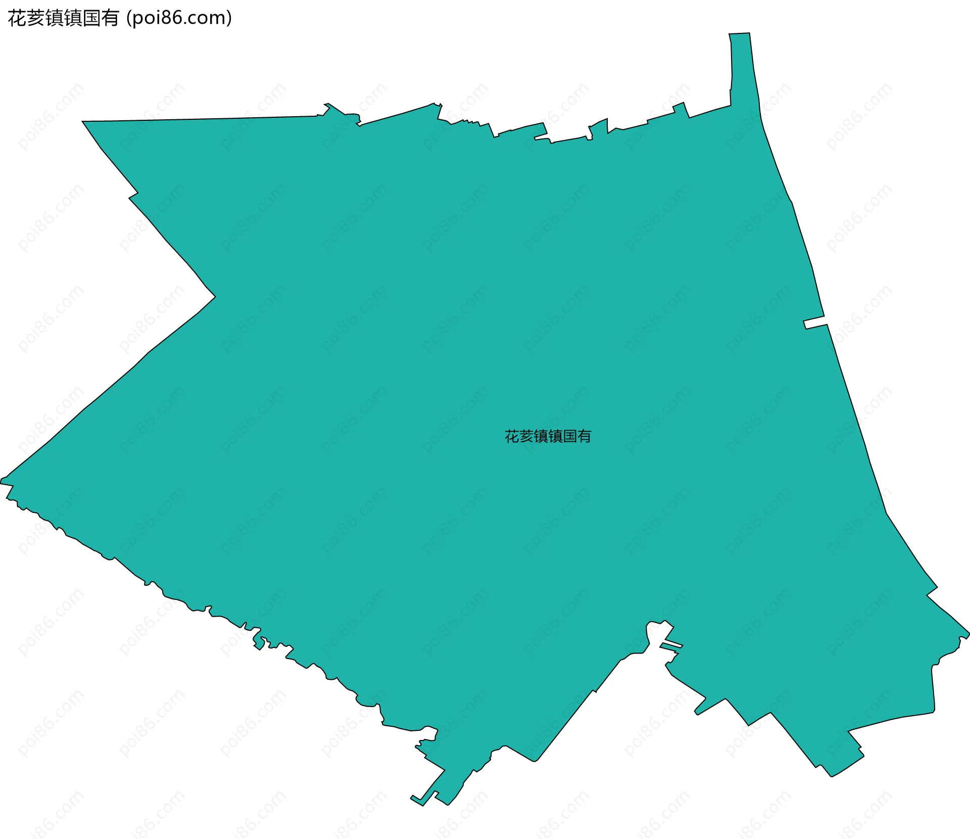 花荄镇镇国有边界地图